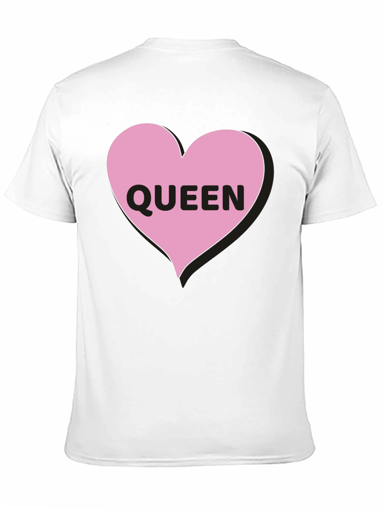 Black Queen Heart Graphic Black T-Shirt view 11