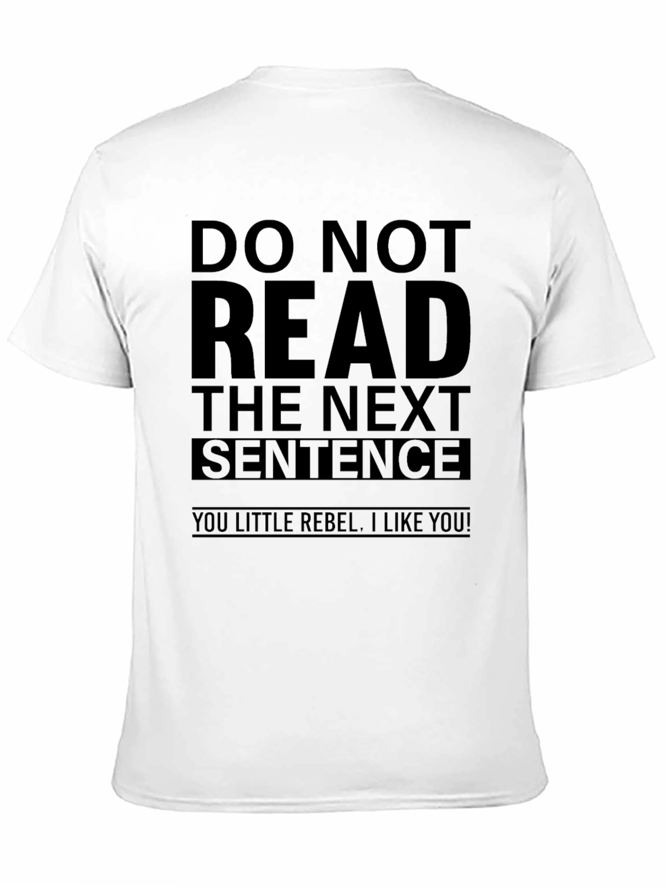 Black Rebellious Humorous T-Shirt - Do Not Read! view 11