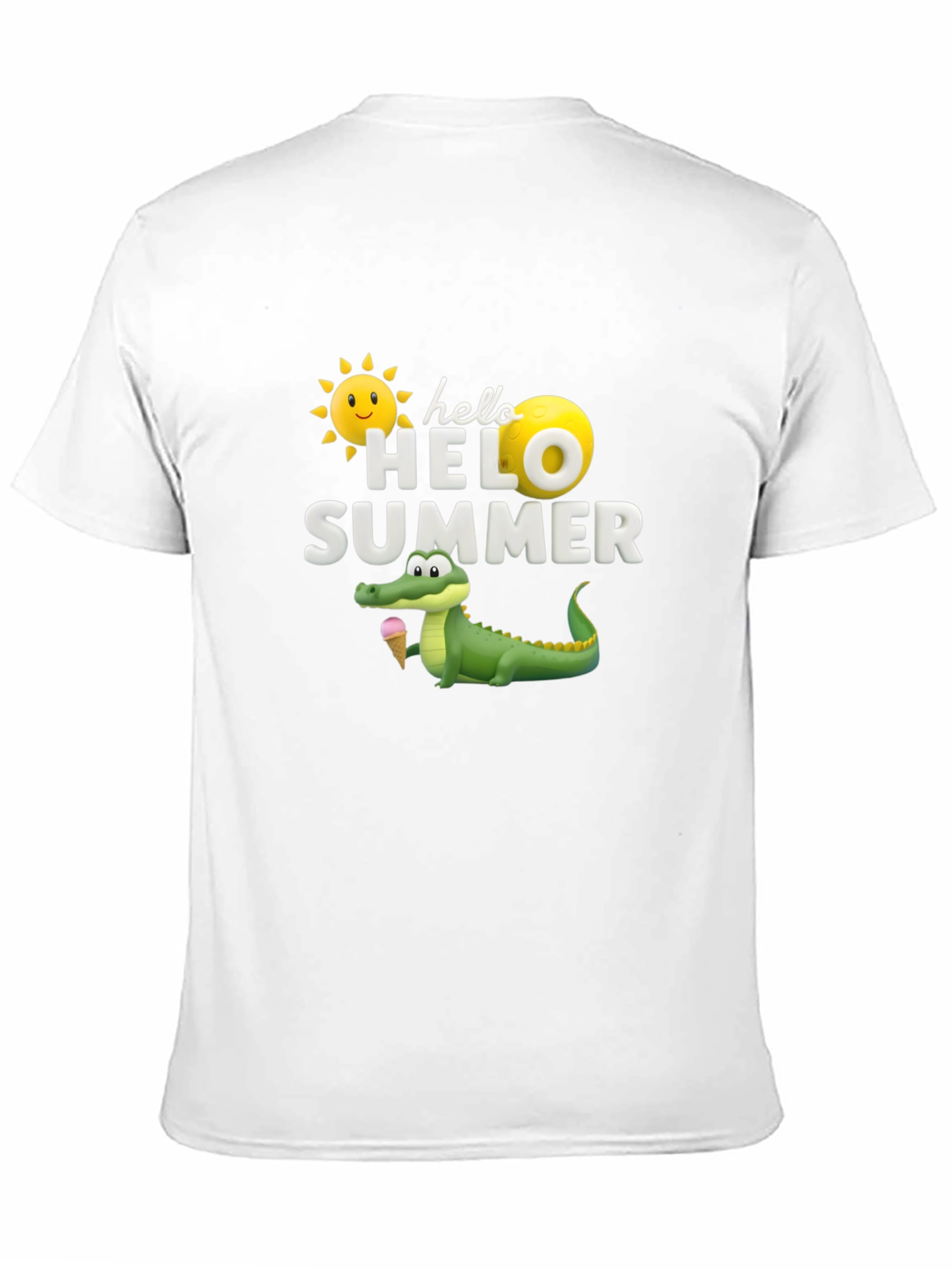 Black Hello Summer Alligator Graphic Tee view 11