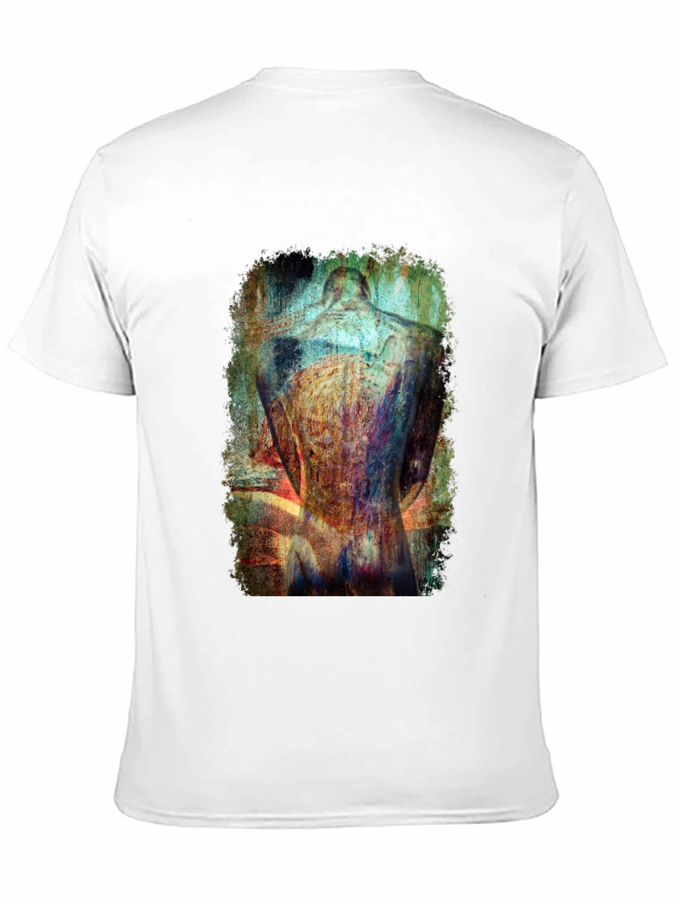 Black Abstract Back Graphic T-Shirt - Modern Art Tee view 11