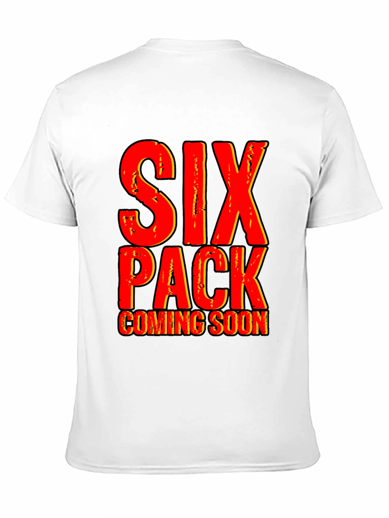 Black Six Pack Coming Soon Funny Graphic Tee view 11