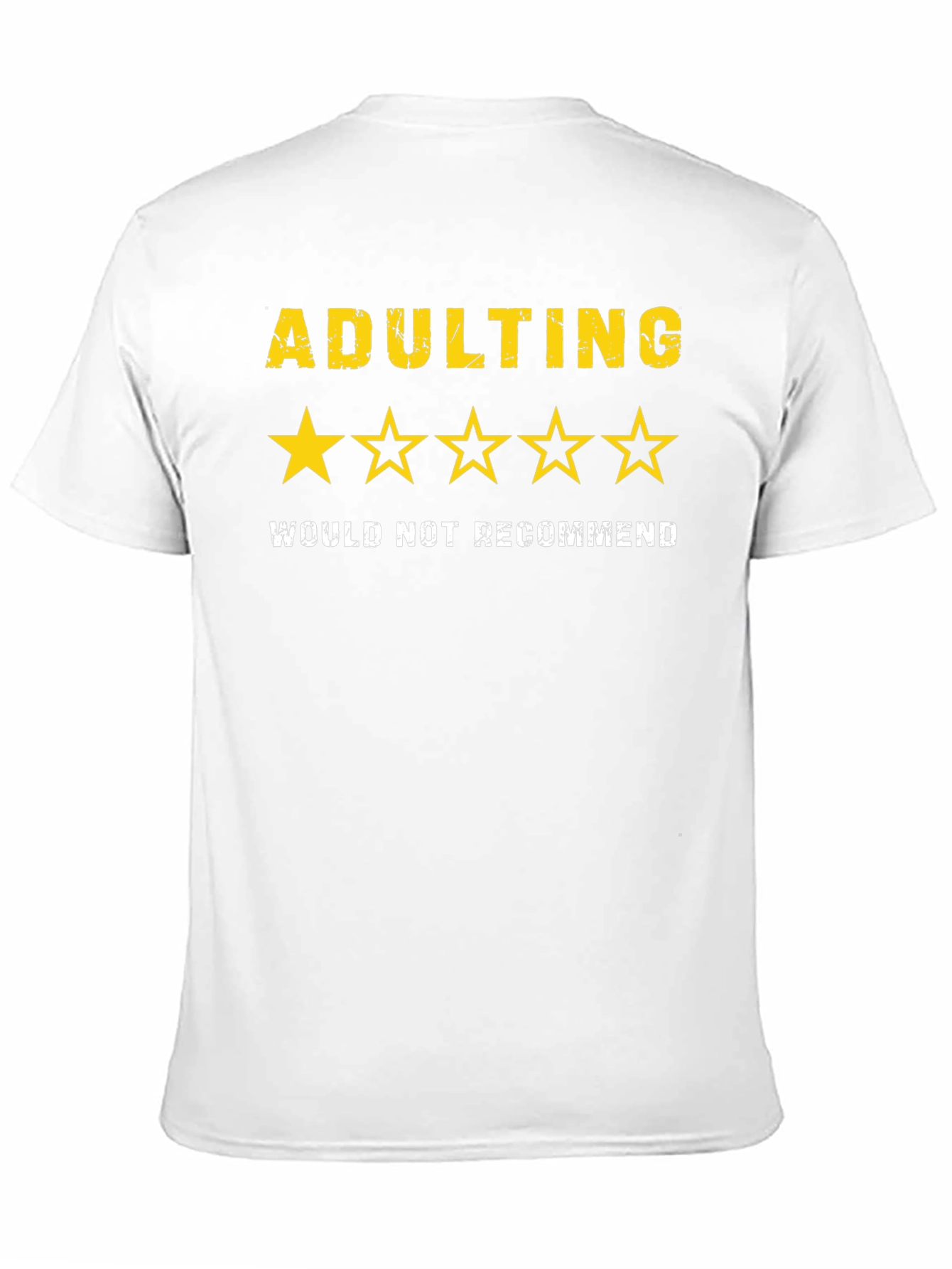 Black Adulting One-Star Tee - Not Recommended Graphic T-Shirt view 11