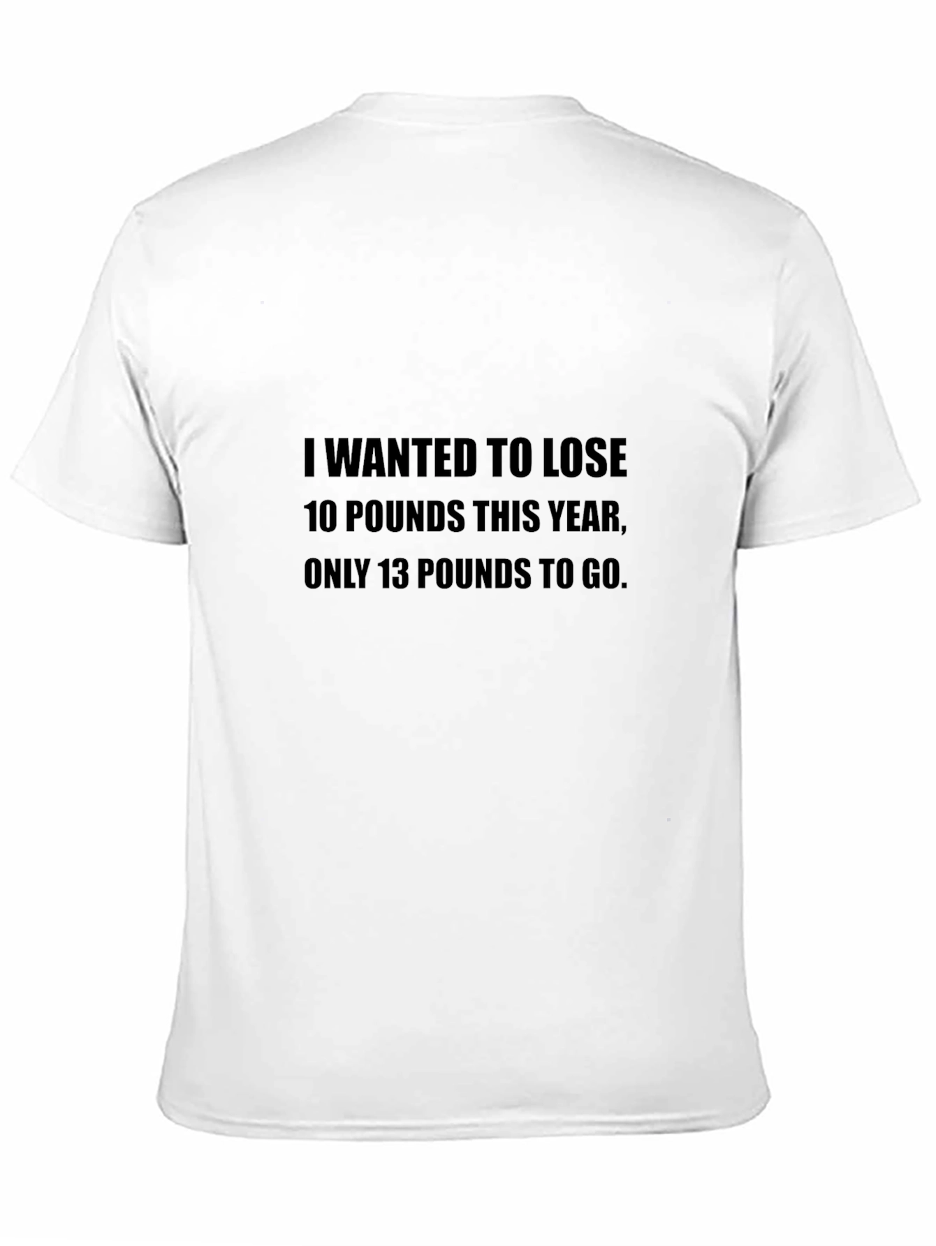 Black Humorous Weight Loss T-Shirt view 11