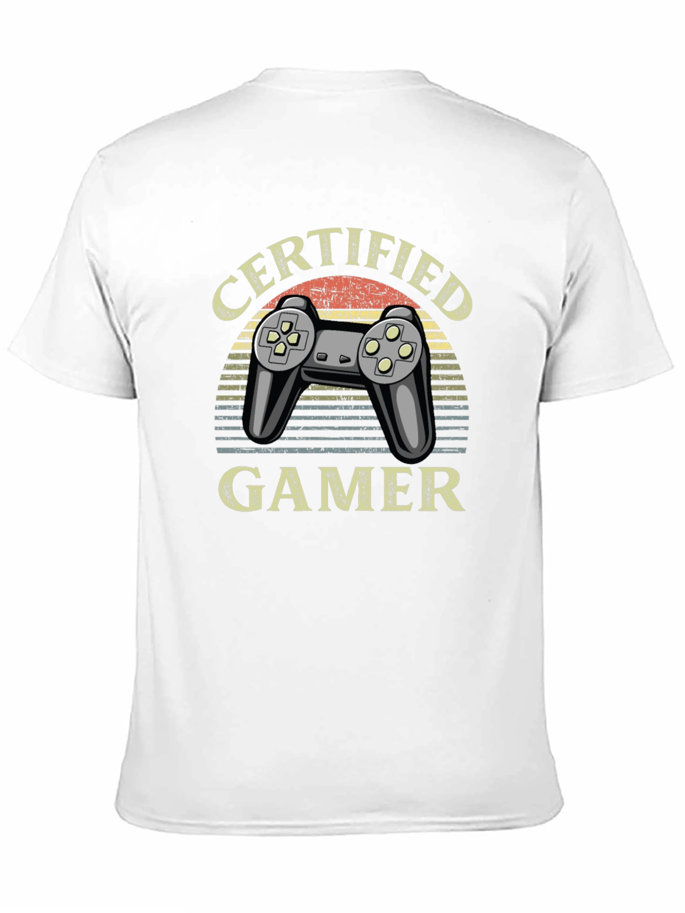Black Certified Gamer T-Shirt - Retro Gaming Design view 11