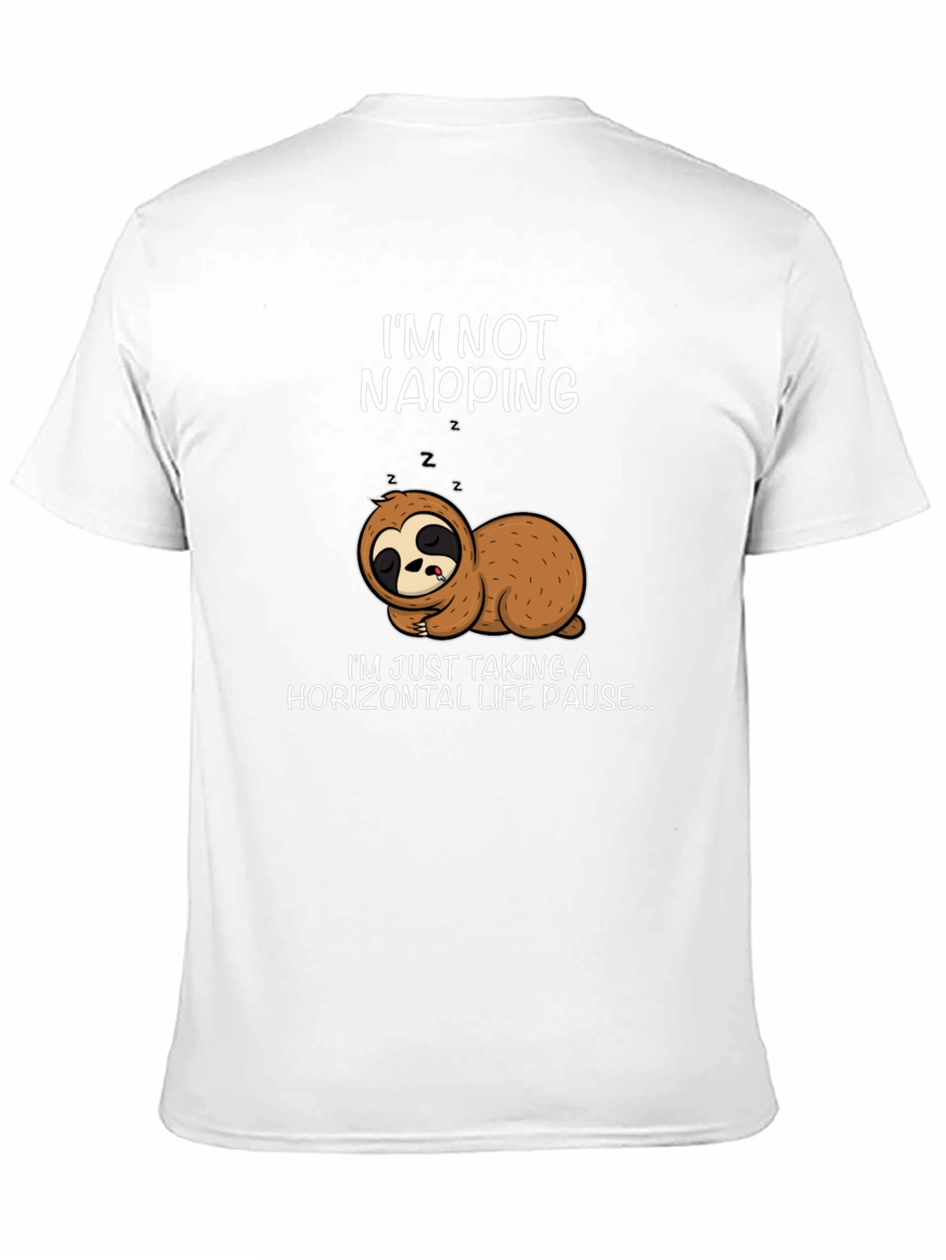 Black Sloth Napping Graphic Tee - Horizontal Life Pause view 11