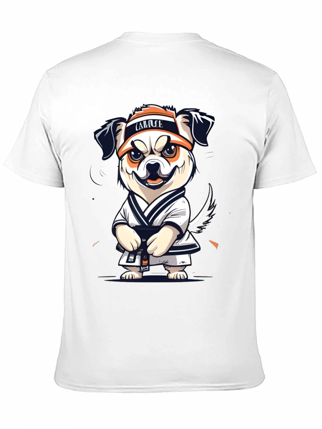Black Karate Dog Graphic T-Shirt view 11