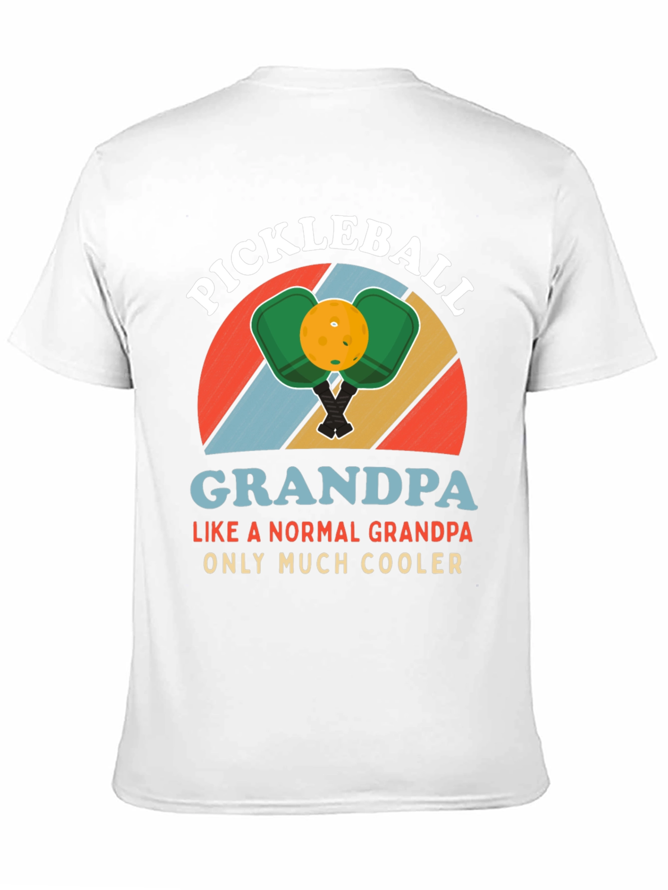 Black Pickleball Grandpa T-Shirt - Much Cooler Than Normal! view 11