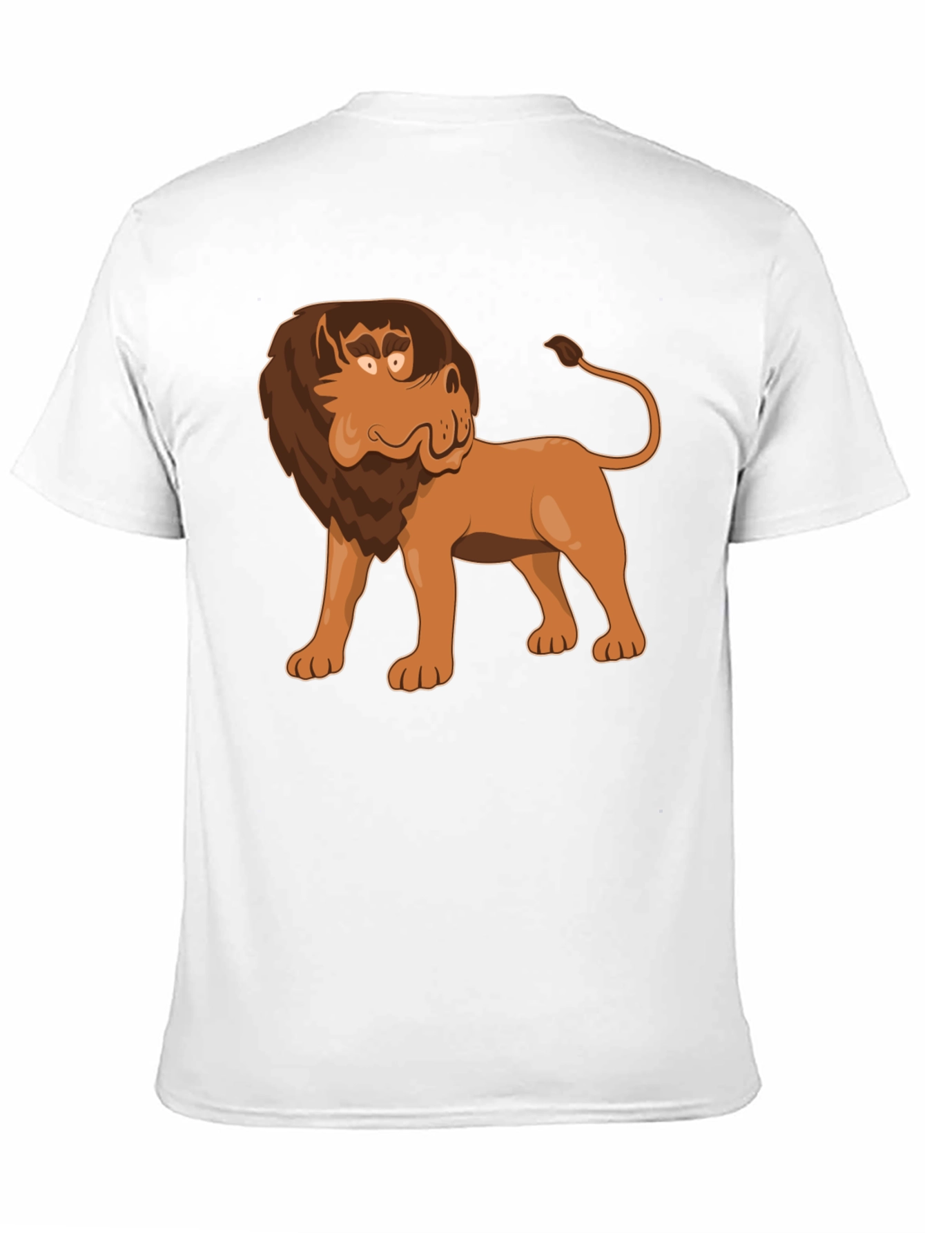 Black Cartoon Lion Graphic Tee - Black view 11