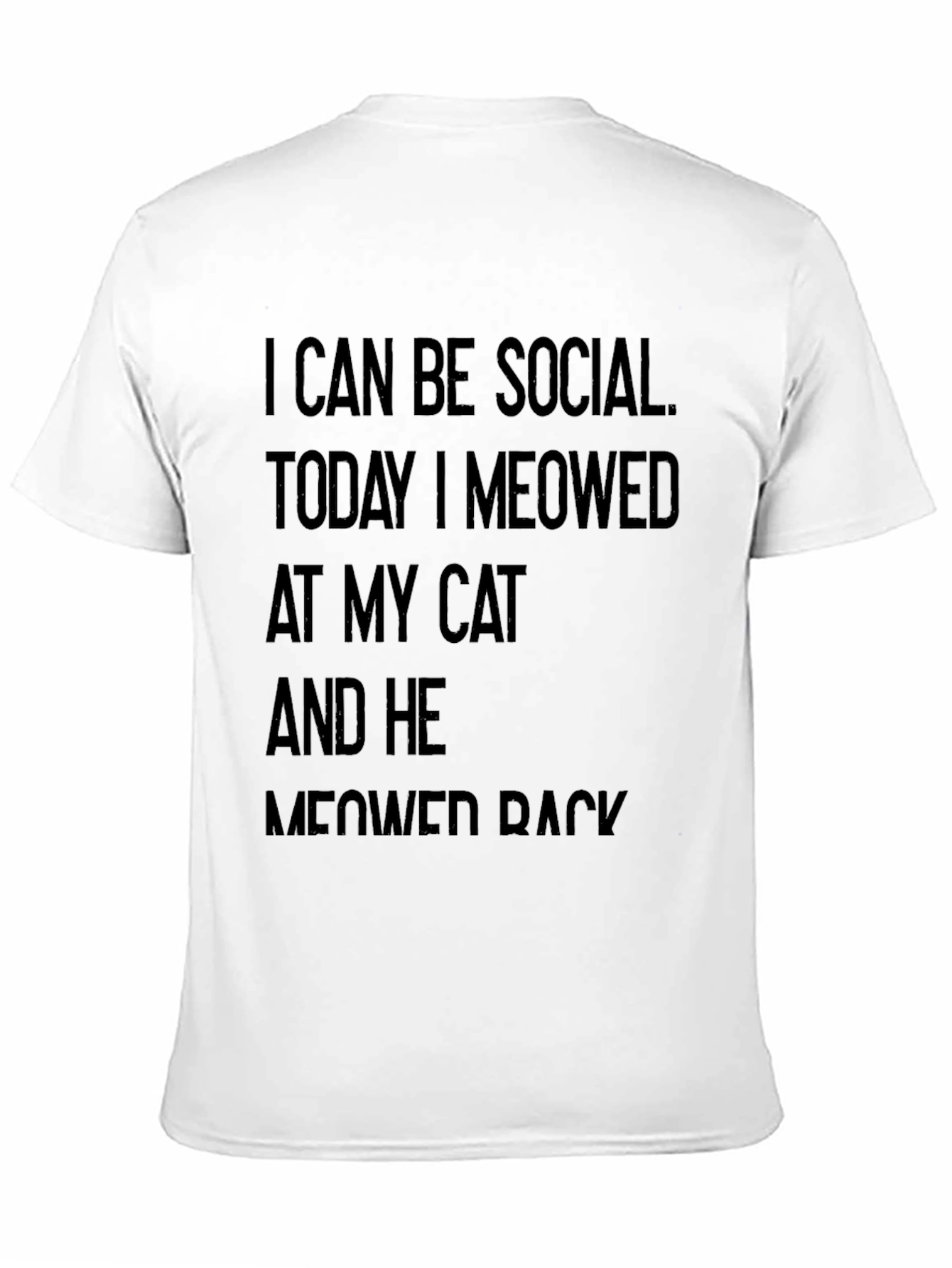 Black Funny Cat Lover T-Shirt - I Can Be Social view 11