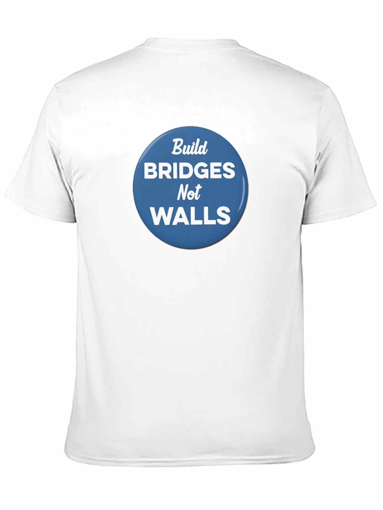 Black Build Bridges Not Walls Graphic Tee view 11