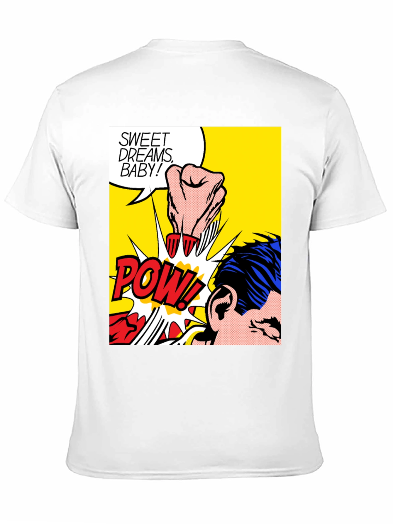 Black Pop Art Pow! Graphic T-Shirt view 11