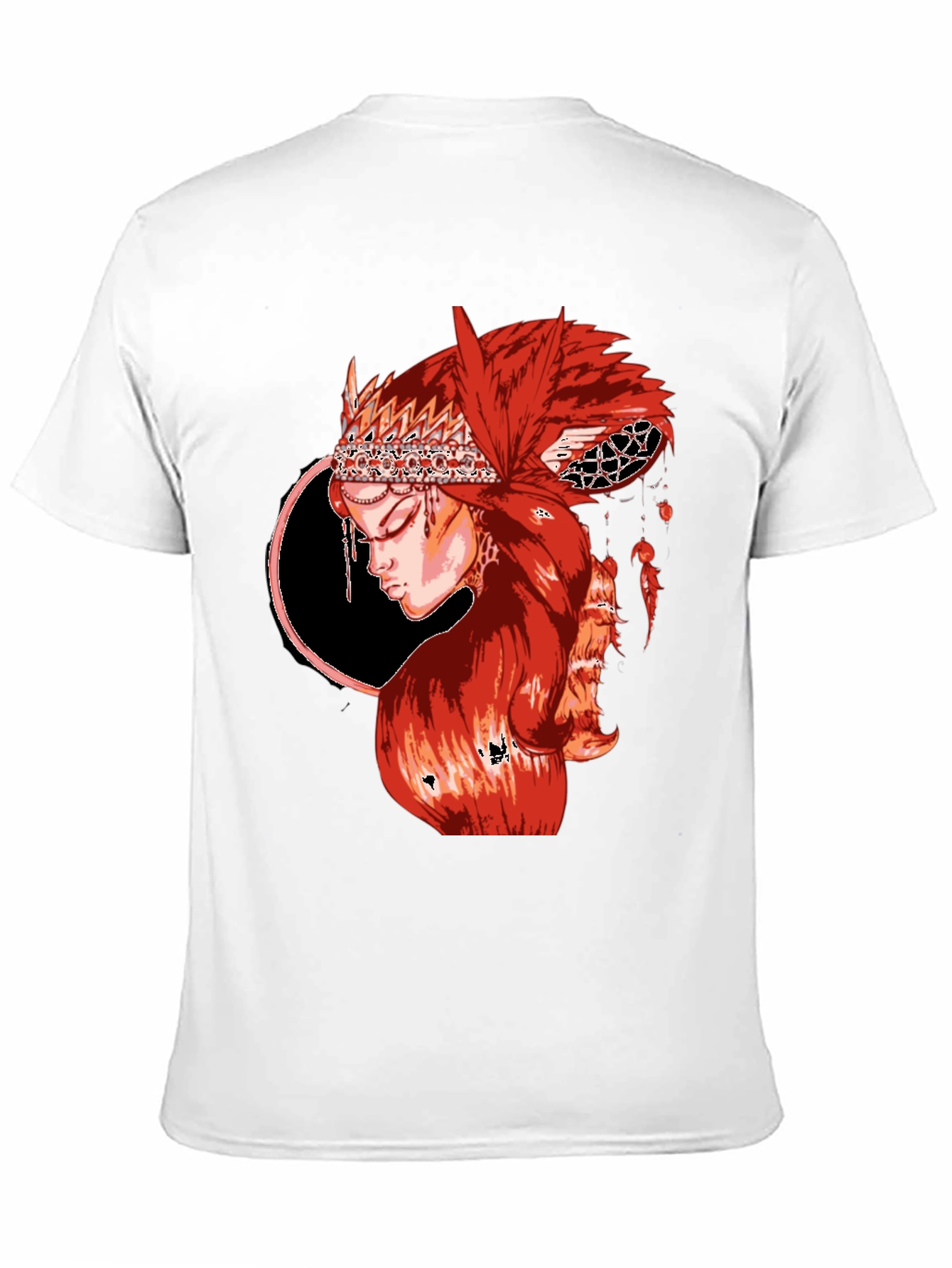 Black Red Haired Woman Graphic T-Shirt view 11