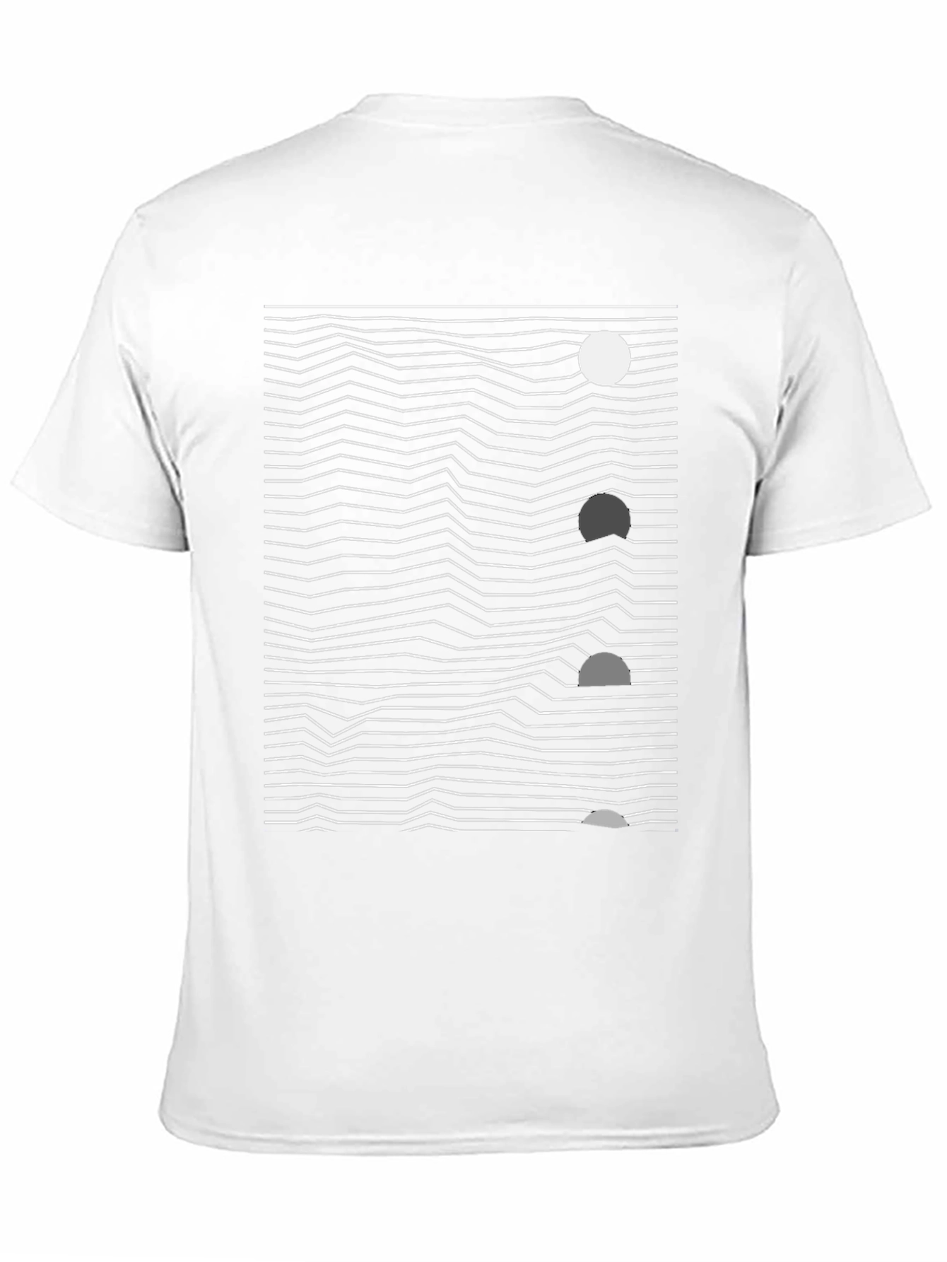 Black Abstract Geometric Graphic Tee - Modern Art Shirt view 11