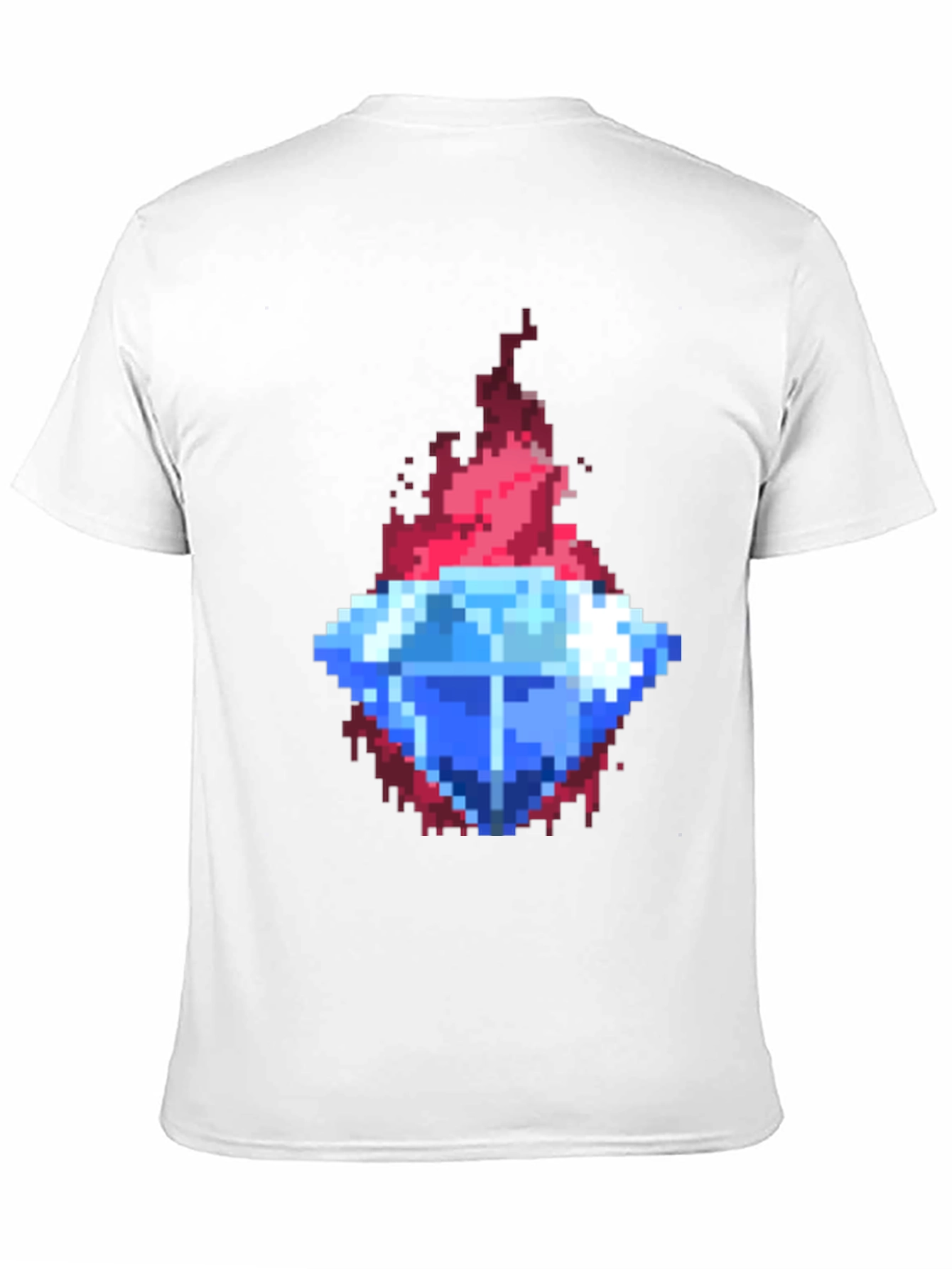 Black Pixel Art Diamond Tee - Retro Gaming Style view 11