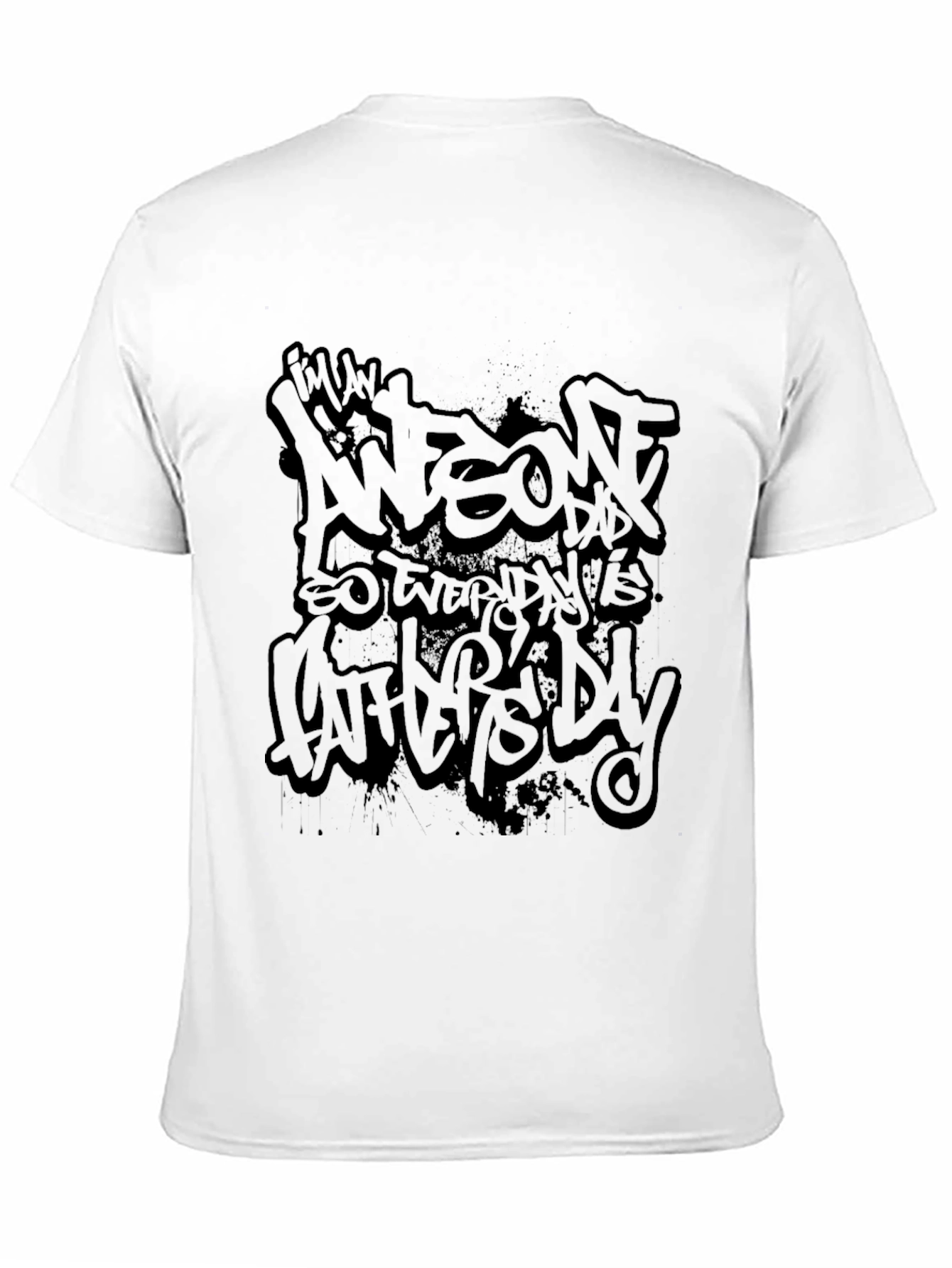 Black Awesome Dad Black T-Shirt view 11