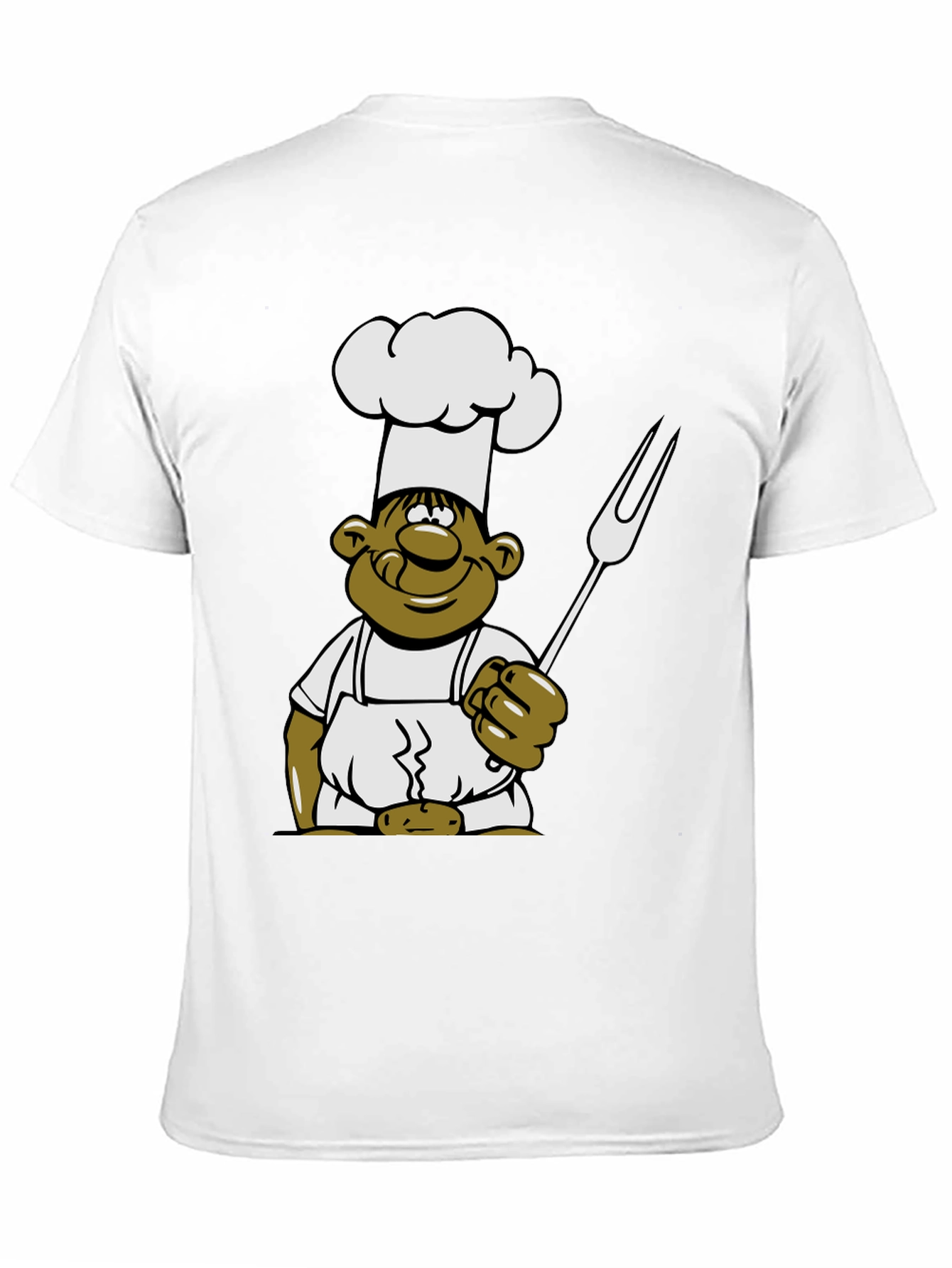 Black Chef Cartoon Graphic T-Shirt - Black view 11