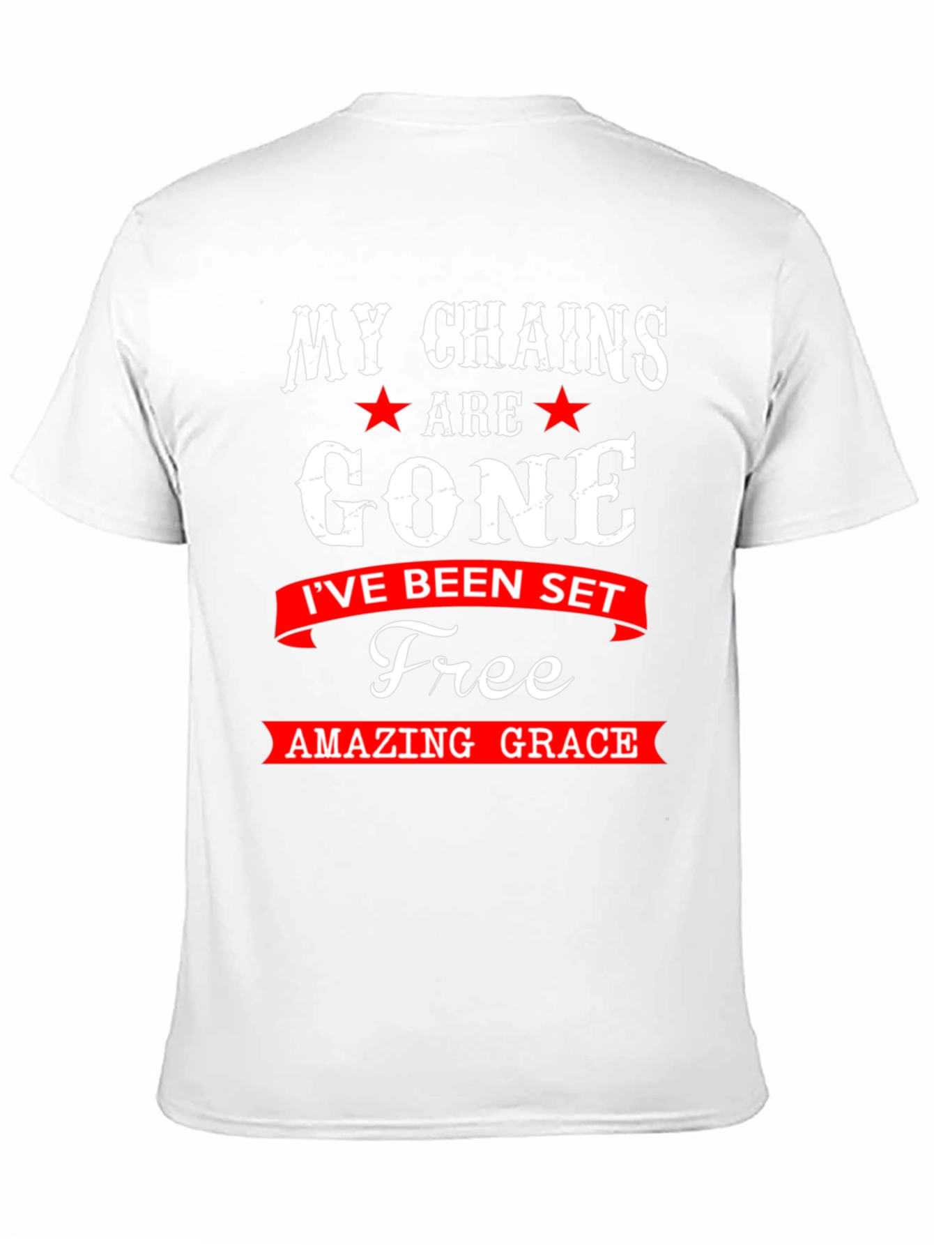 Black My Chains are Gone T-Shirt - Amazing Grace view 11