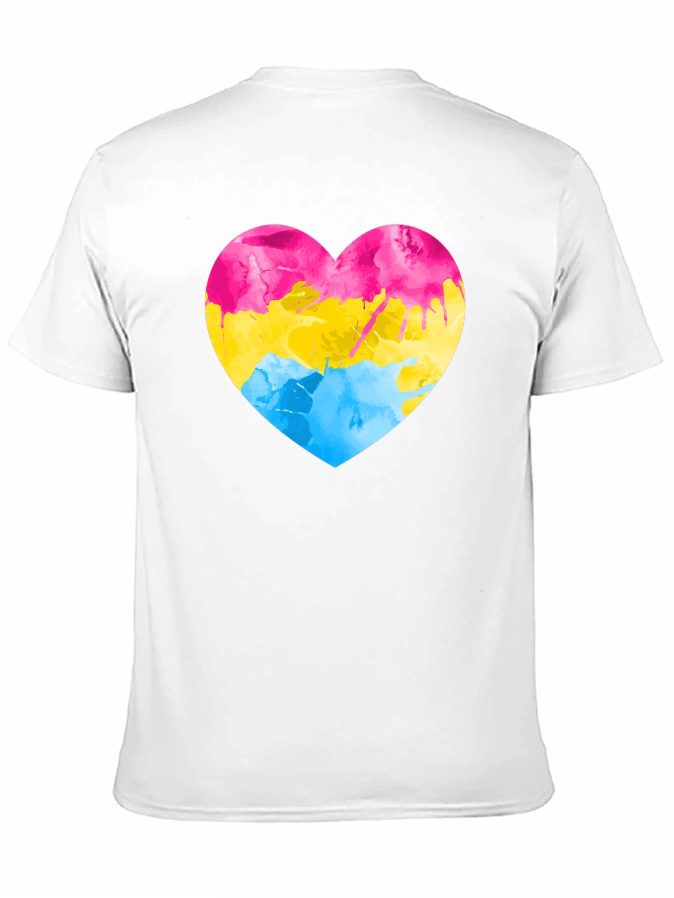 Black Pansexual Pride Heart T-Shirt - Black view 11