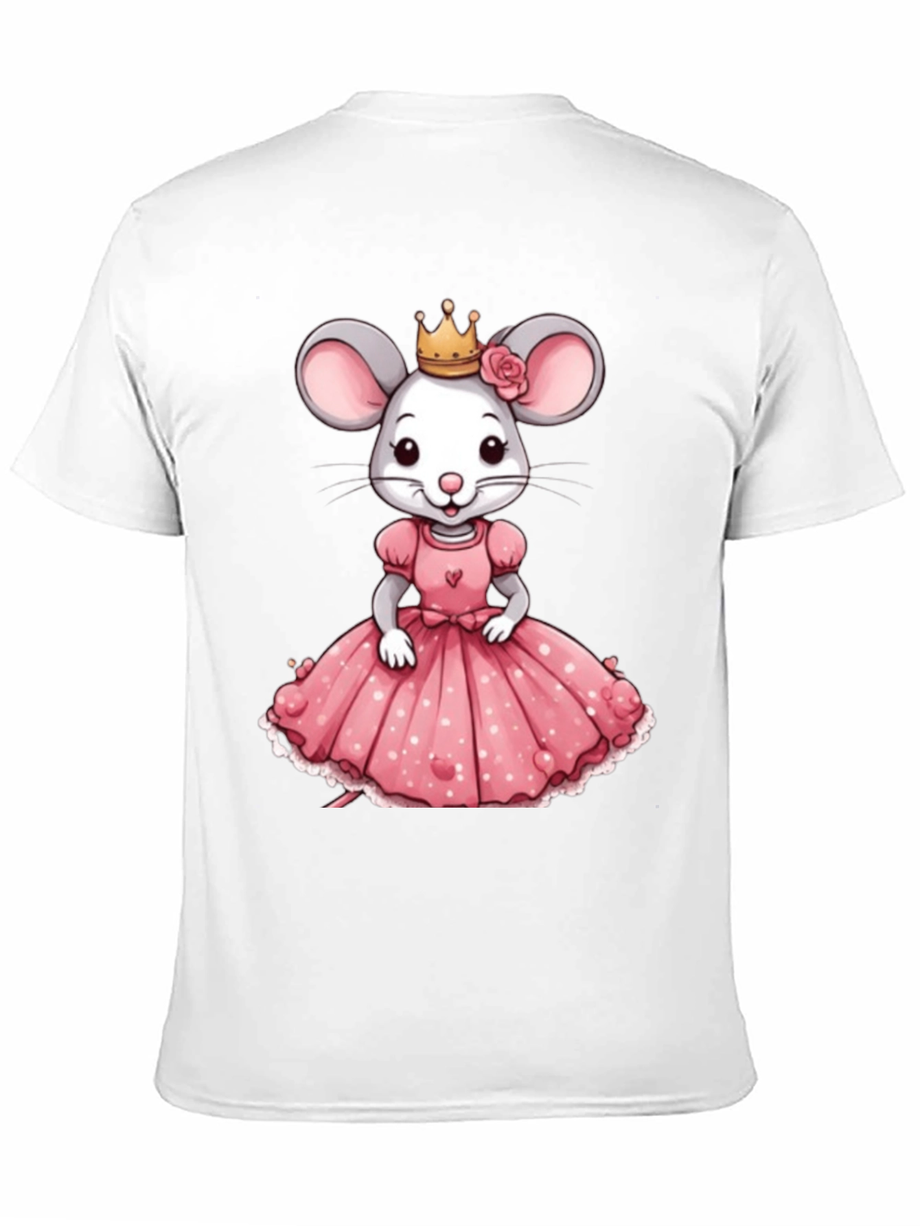 Black Cute Mouse Princess T-Shirt - Cartoon Mouse view 11