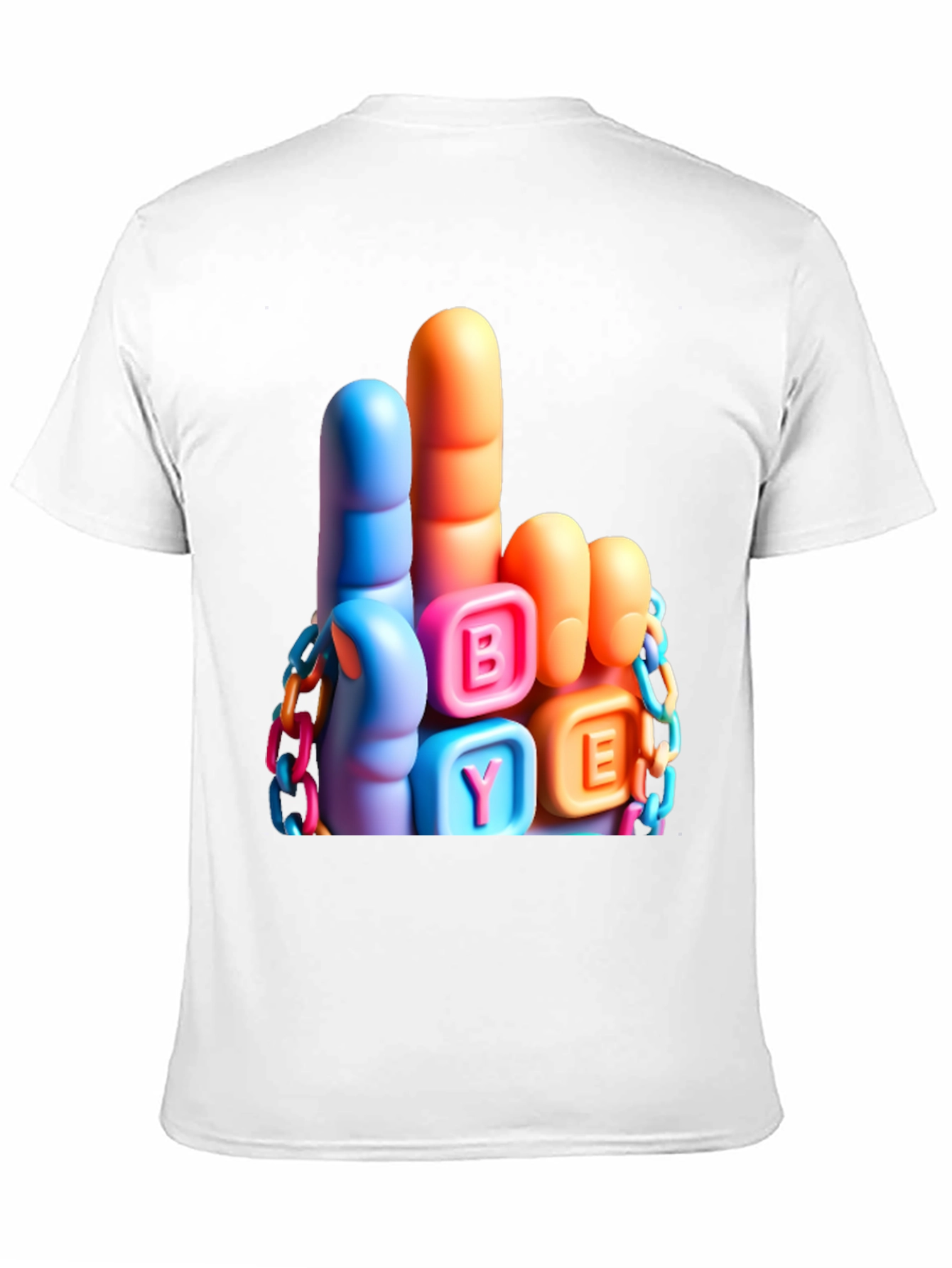 Black Funny BYE Middle Finger T-Shirt view 11