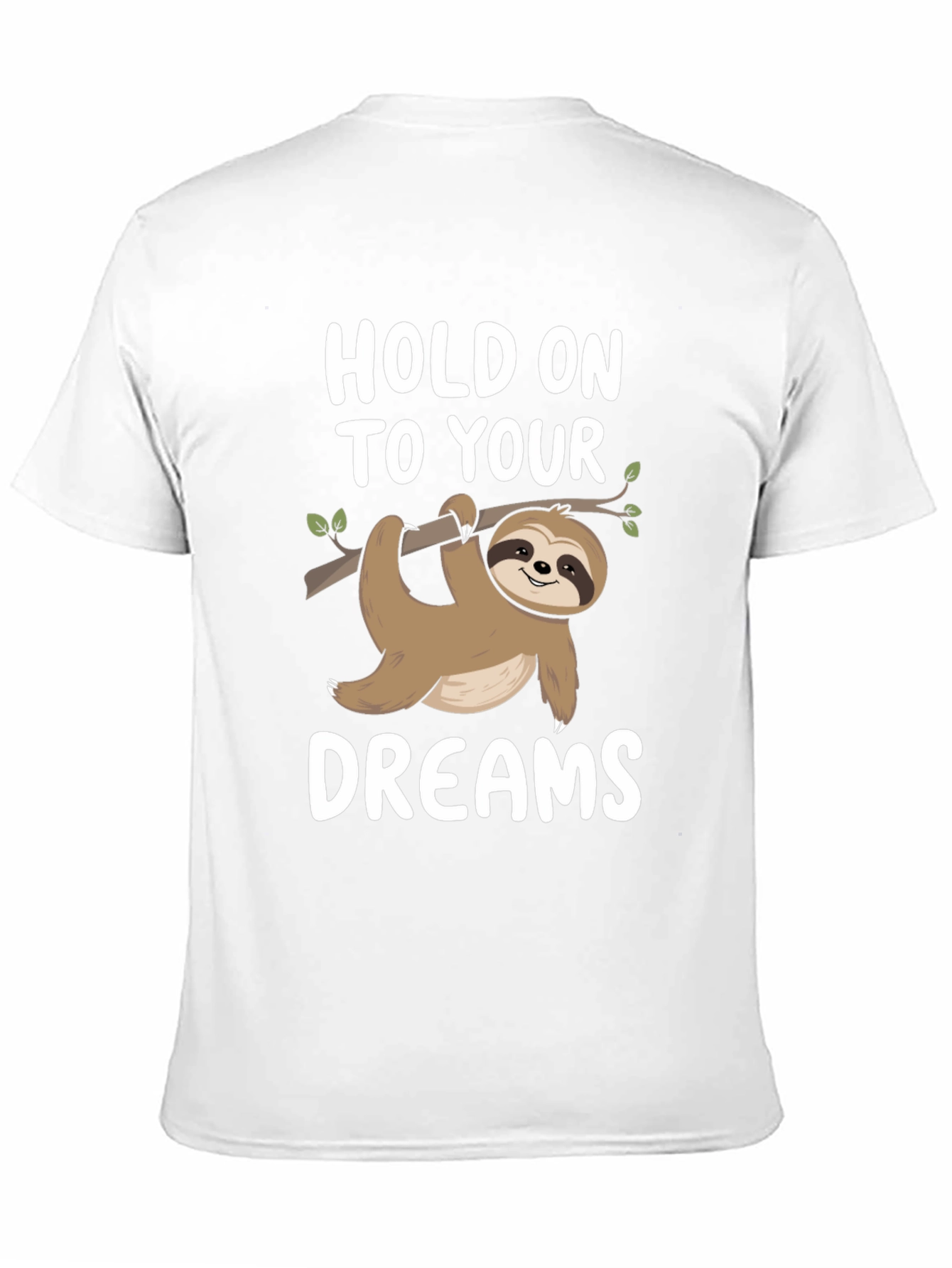 Black Hold On To Your Dreams Sloth Graphic Tee view 11
