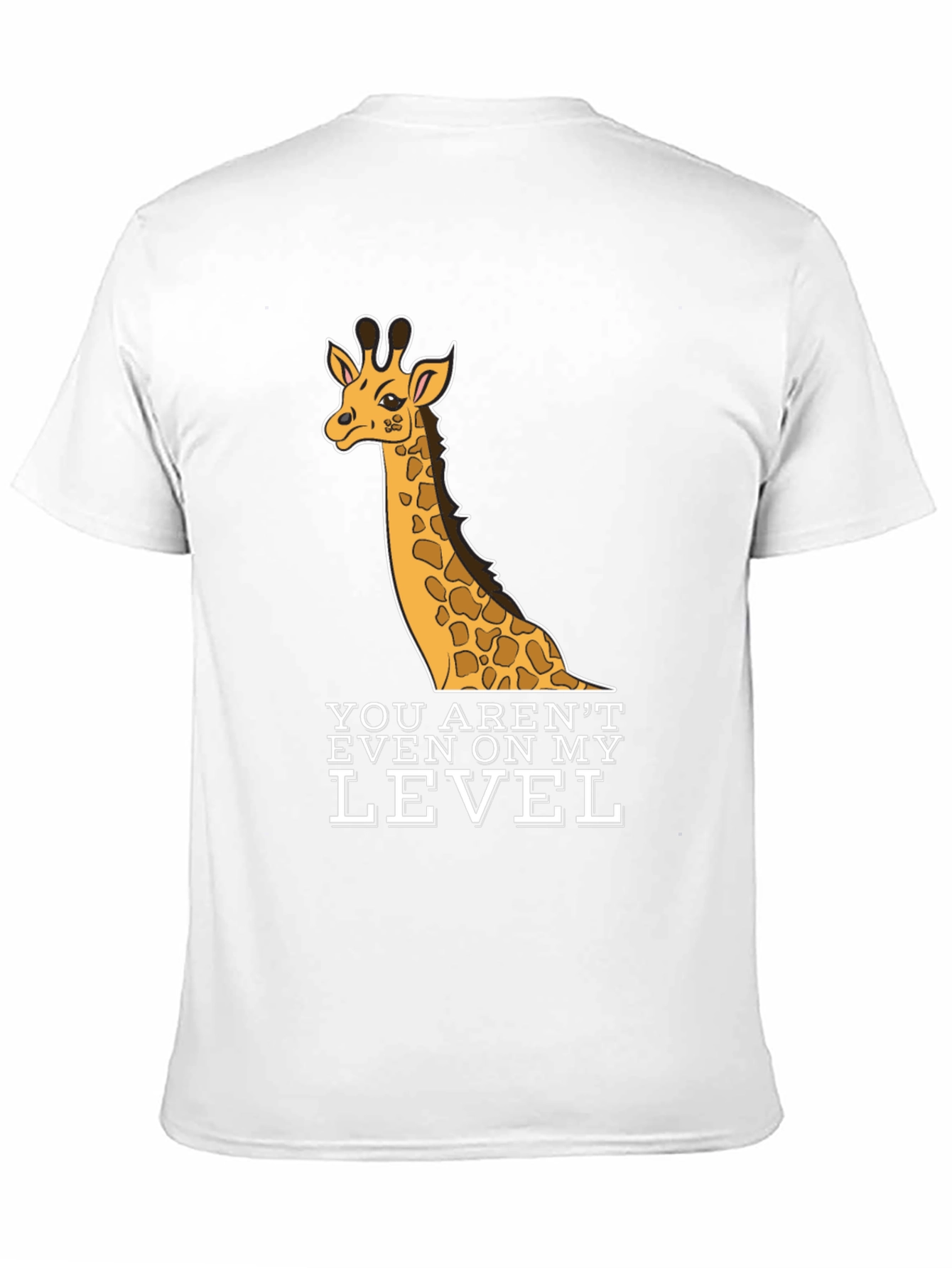 Black Giraffe T-Shirt - You Aren't Even On My Level - Black view 11