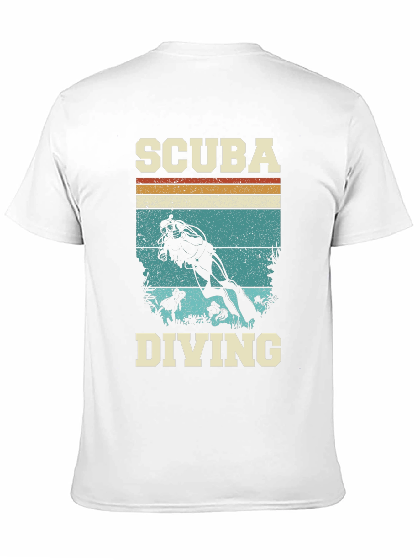 Black Scuba Diving Retro Graphic Tee - Black view 11