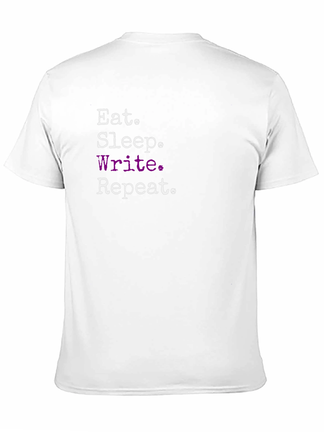 Black Eat Sleep Write Repeat T-Shirt - Black view 11