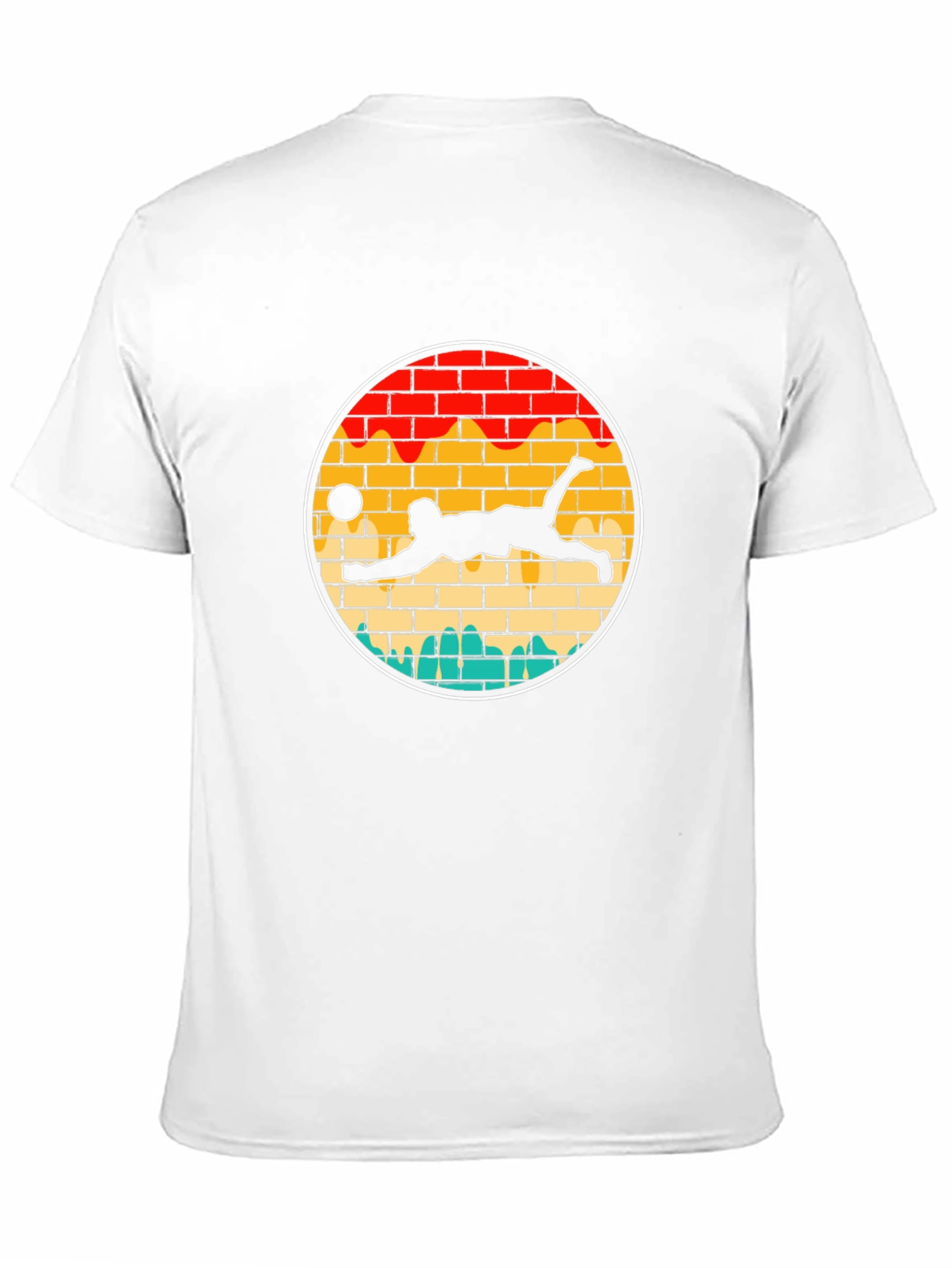 Black Volleyball Player Sunset T-Shirt view 11