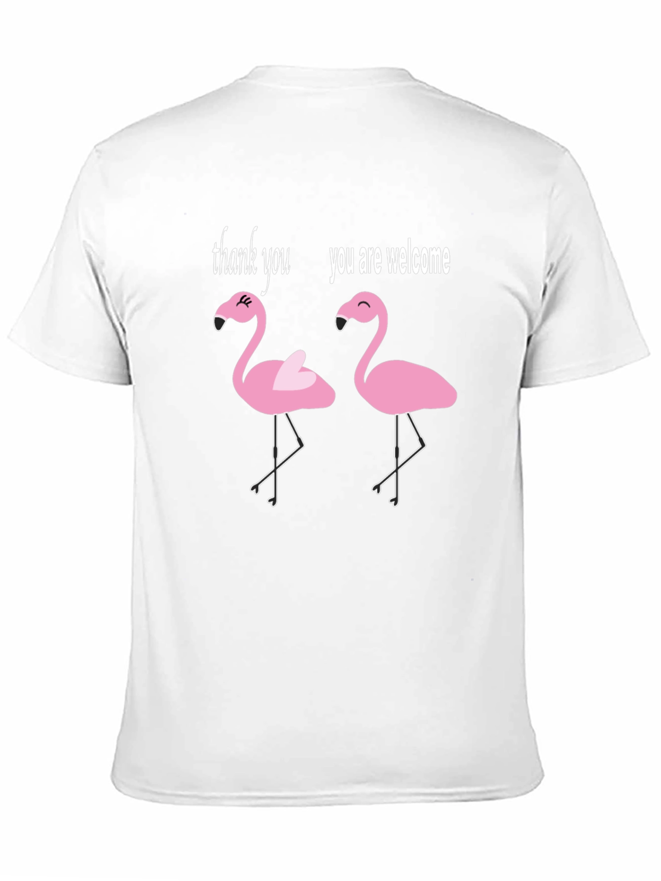 Black Funny Flamingo T-Shirt - Thank You You're Welcome Tee view 11