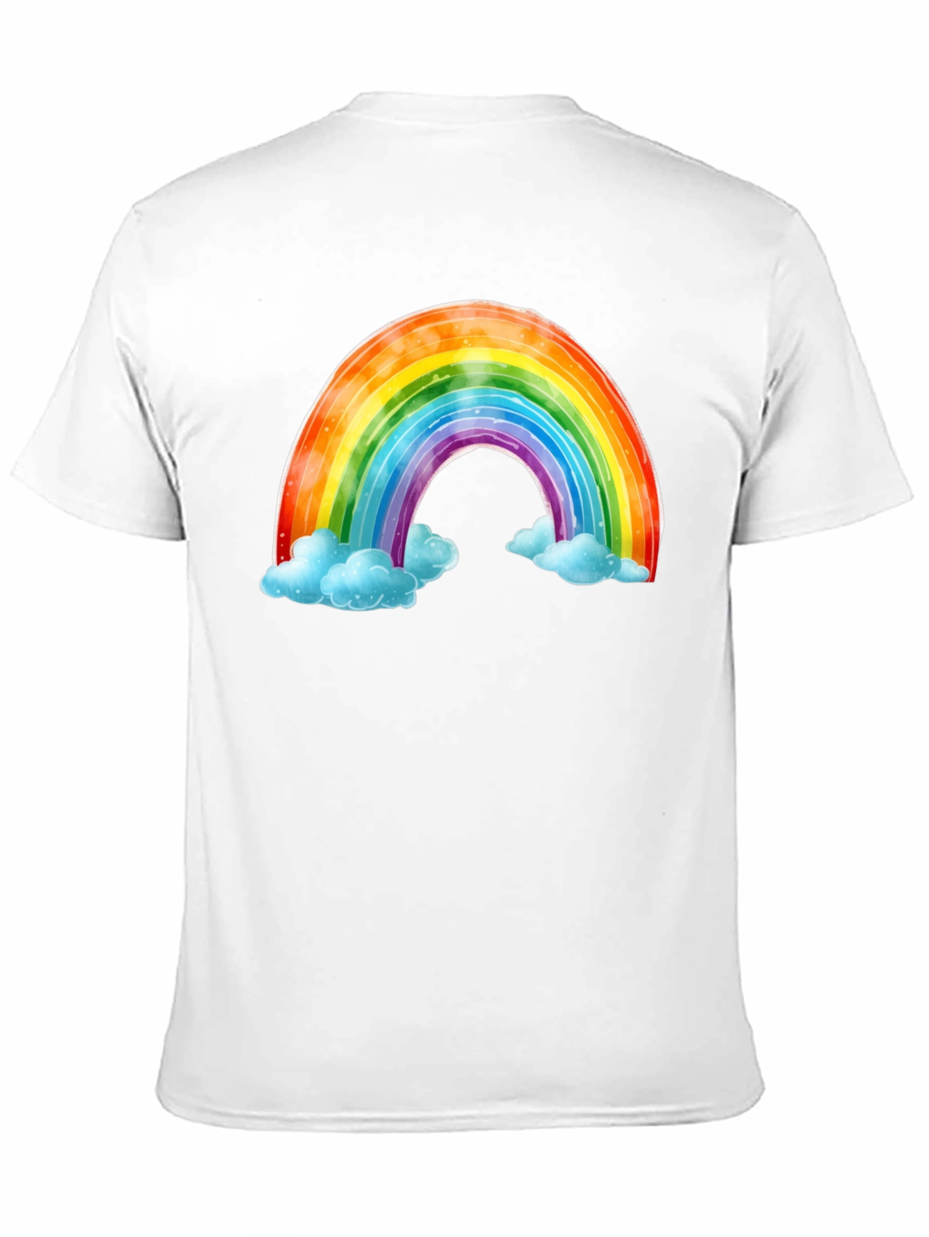 Black Rainbow & Cloud Graphic Tee - Soft Cotton Comfort view 11