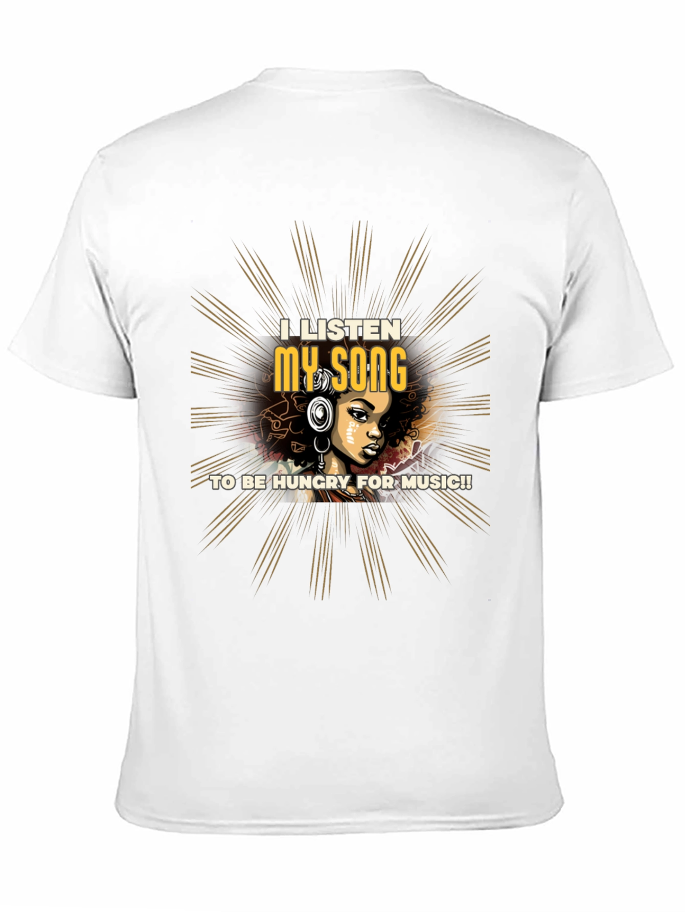 Black I Listen My Song Graphic Tee view 11