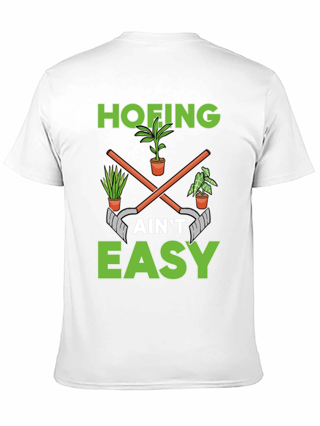 Black Hofing Ain't Easy Garden Humor T-Shirt view 11