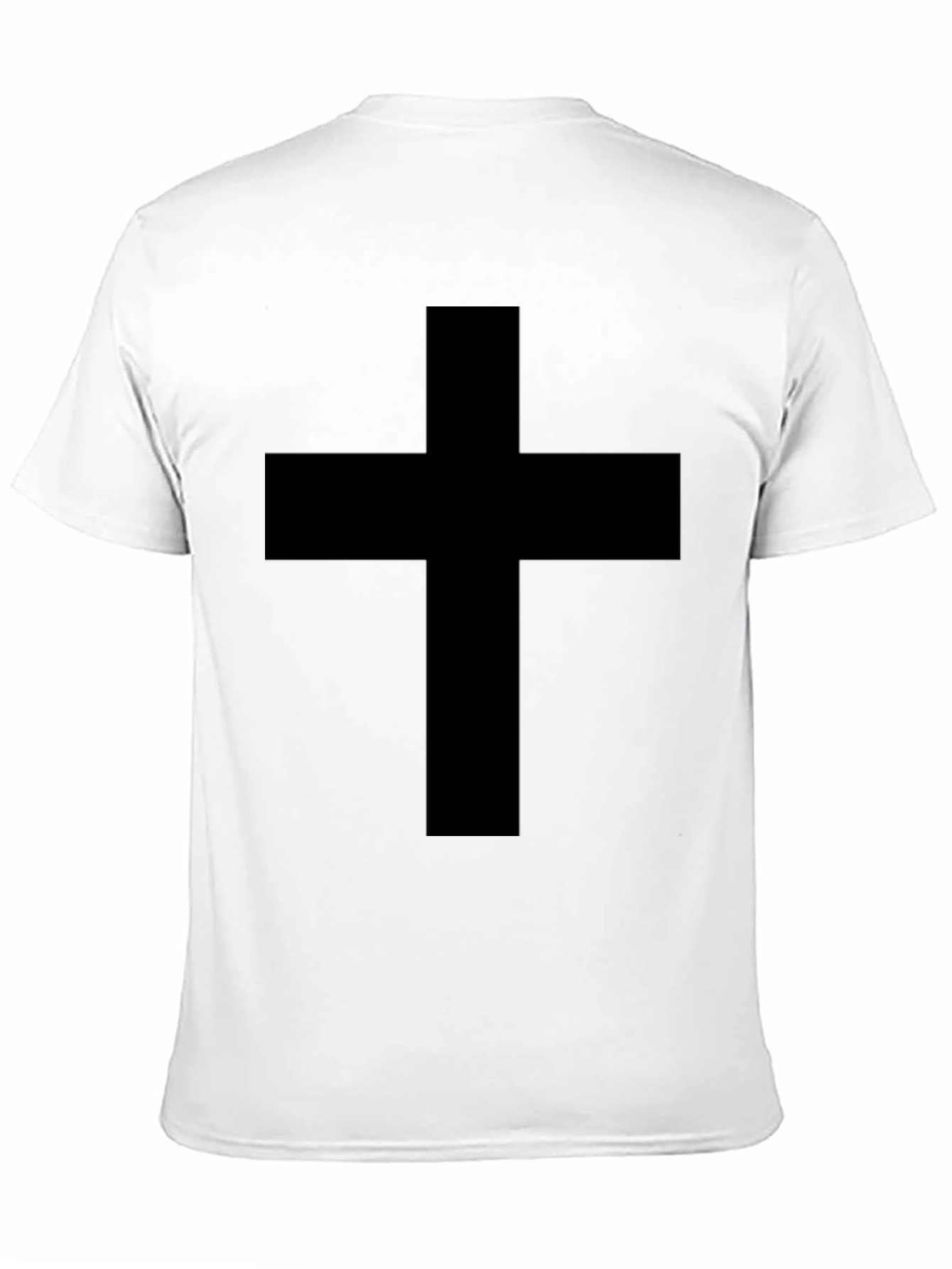 Black Bold Cross Graphic Tee - Solid Black view 11