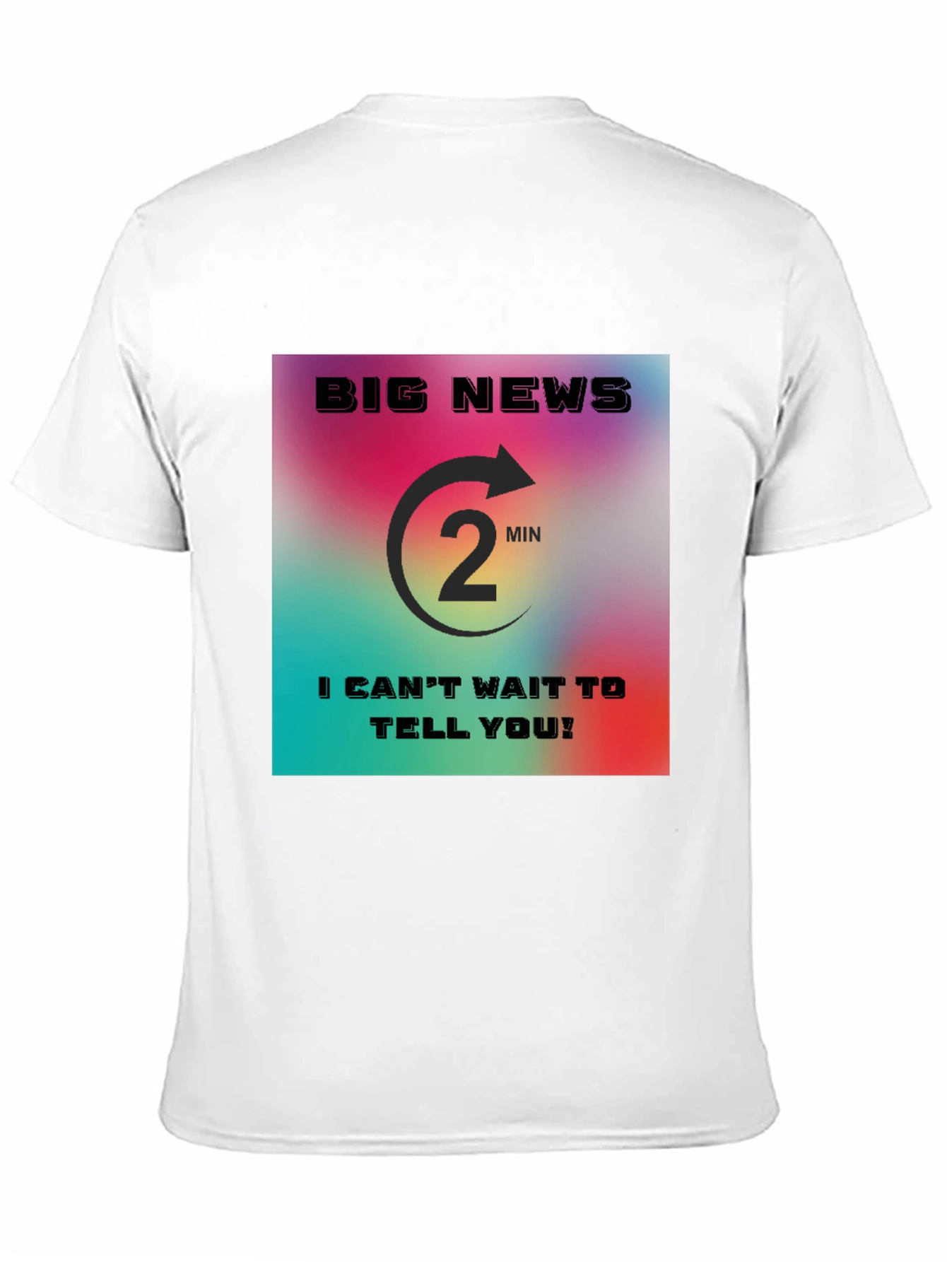 Black Big News Countdown T-Shirt view 11