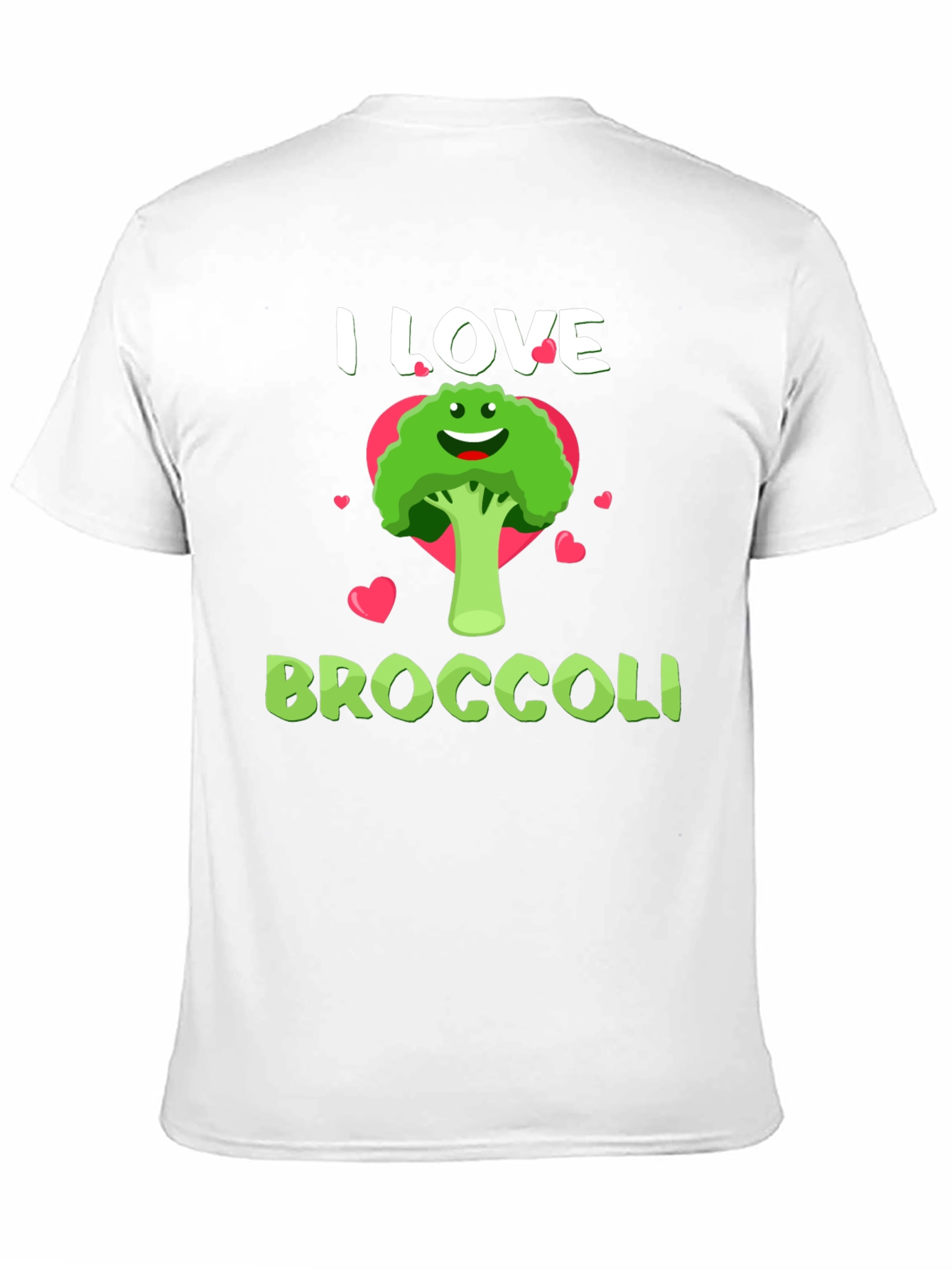 Black I Love Broccoli T-Shirt - Funny Vegan Tee view 11