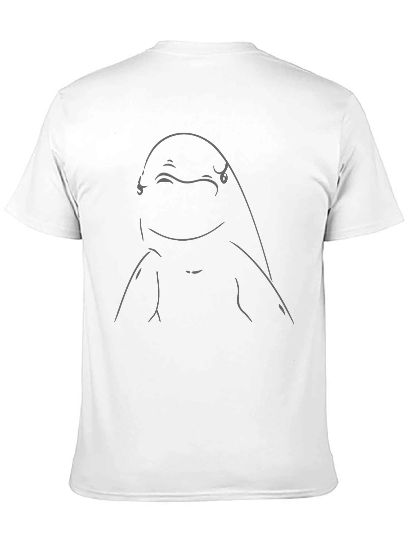 Black Cool Manatee Outline Graphic Tee - Soft Cotton Blend Shirt view 11