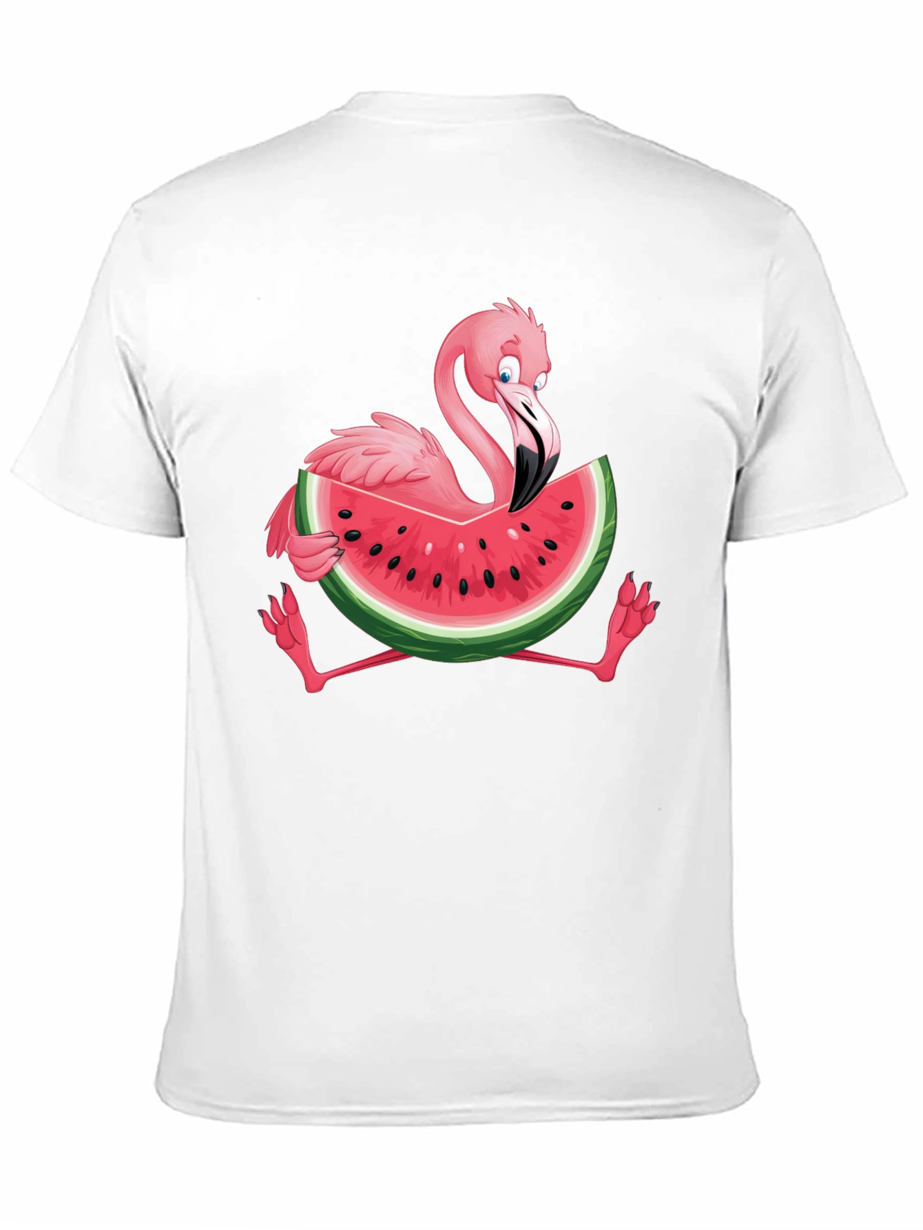 Black Flamingo Watermelon Graphic Tee - Fun Summer Shirt view 11