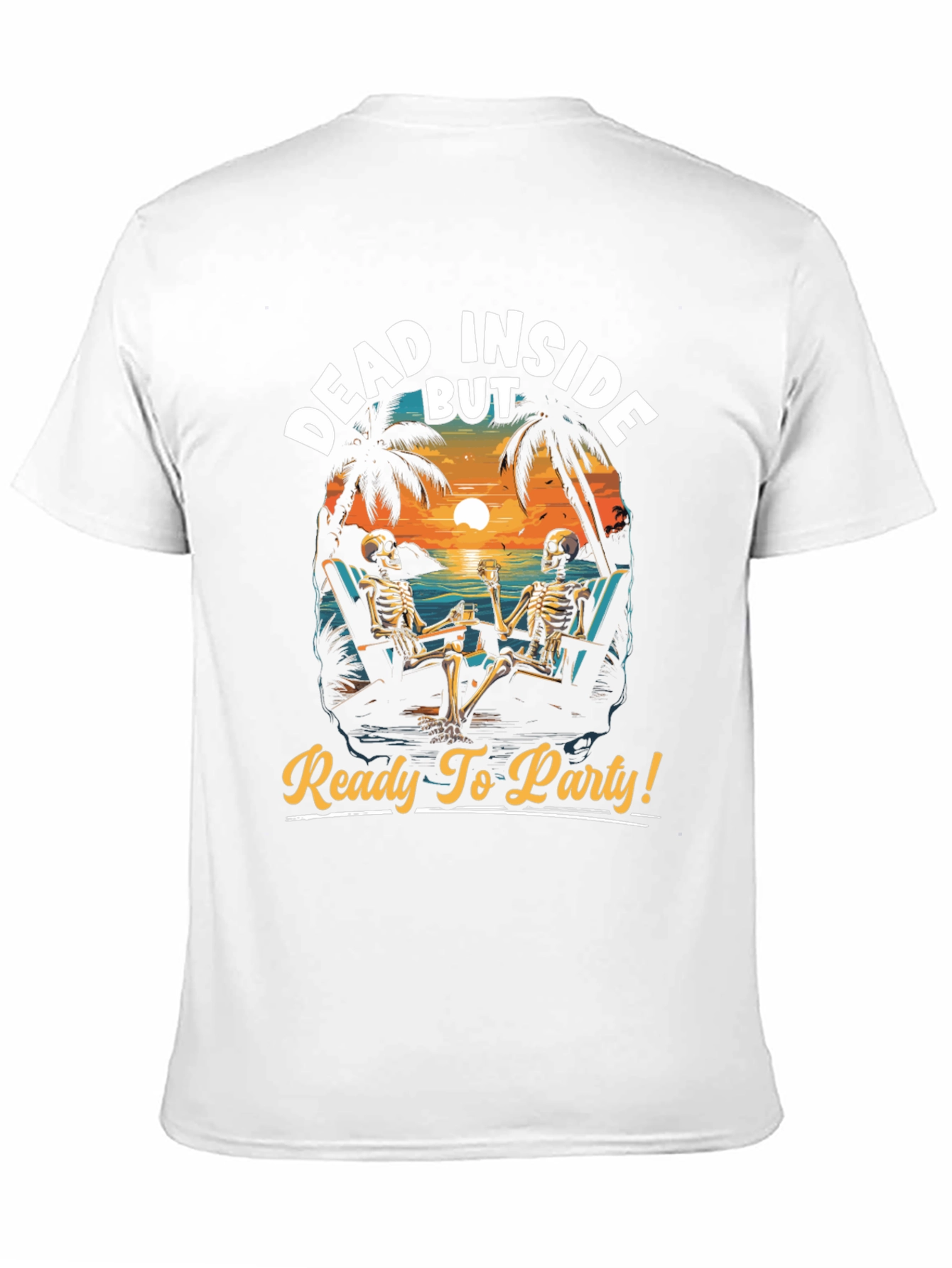 Black Dead Inside But Ready to Party T-Shirt view 11