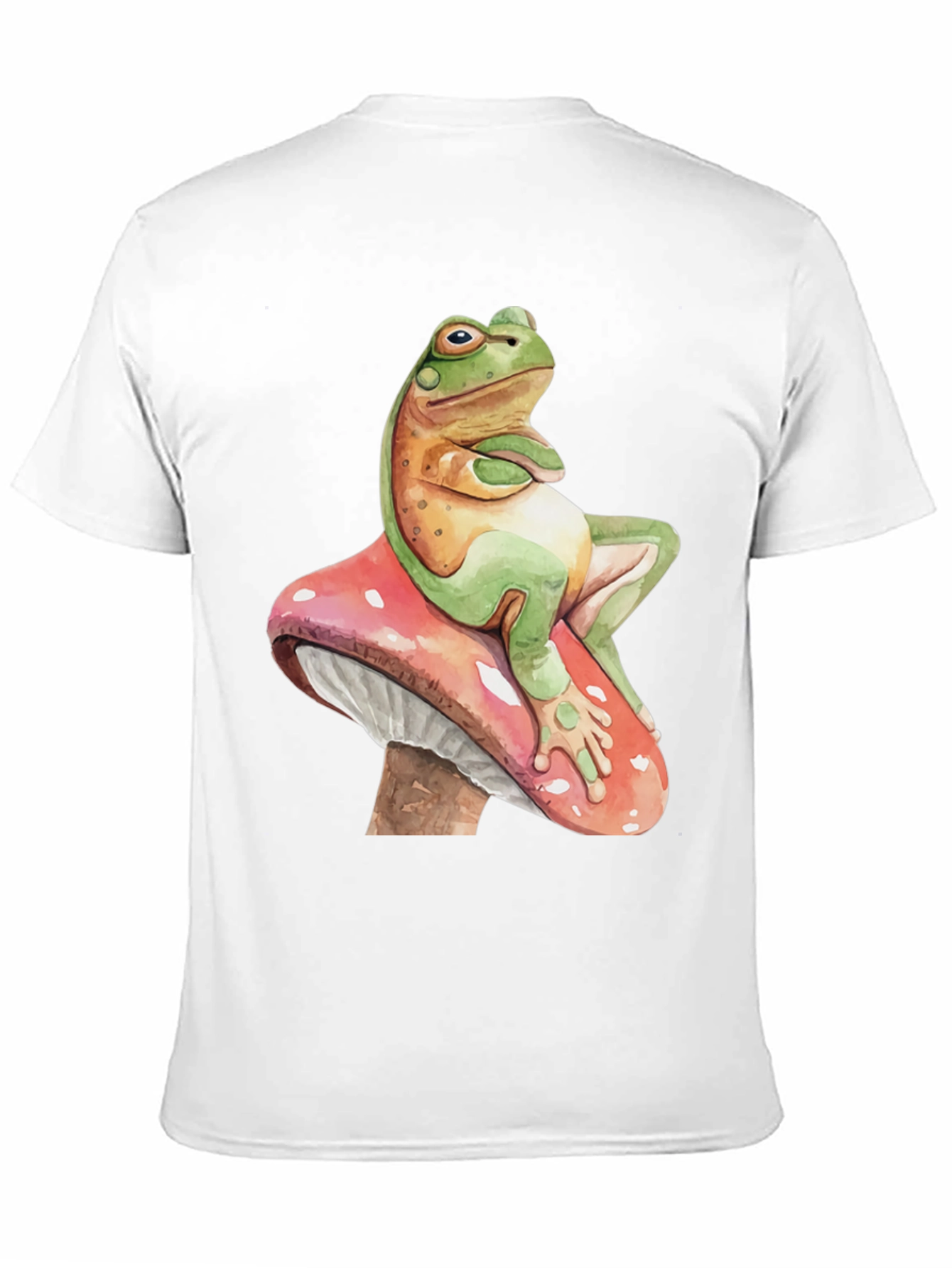 Black Frog on Mushroom T-Shirt - Relaxed Funny Graphic Tee view 11