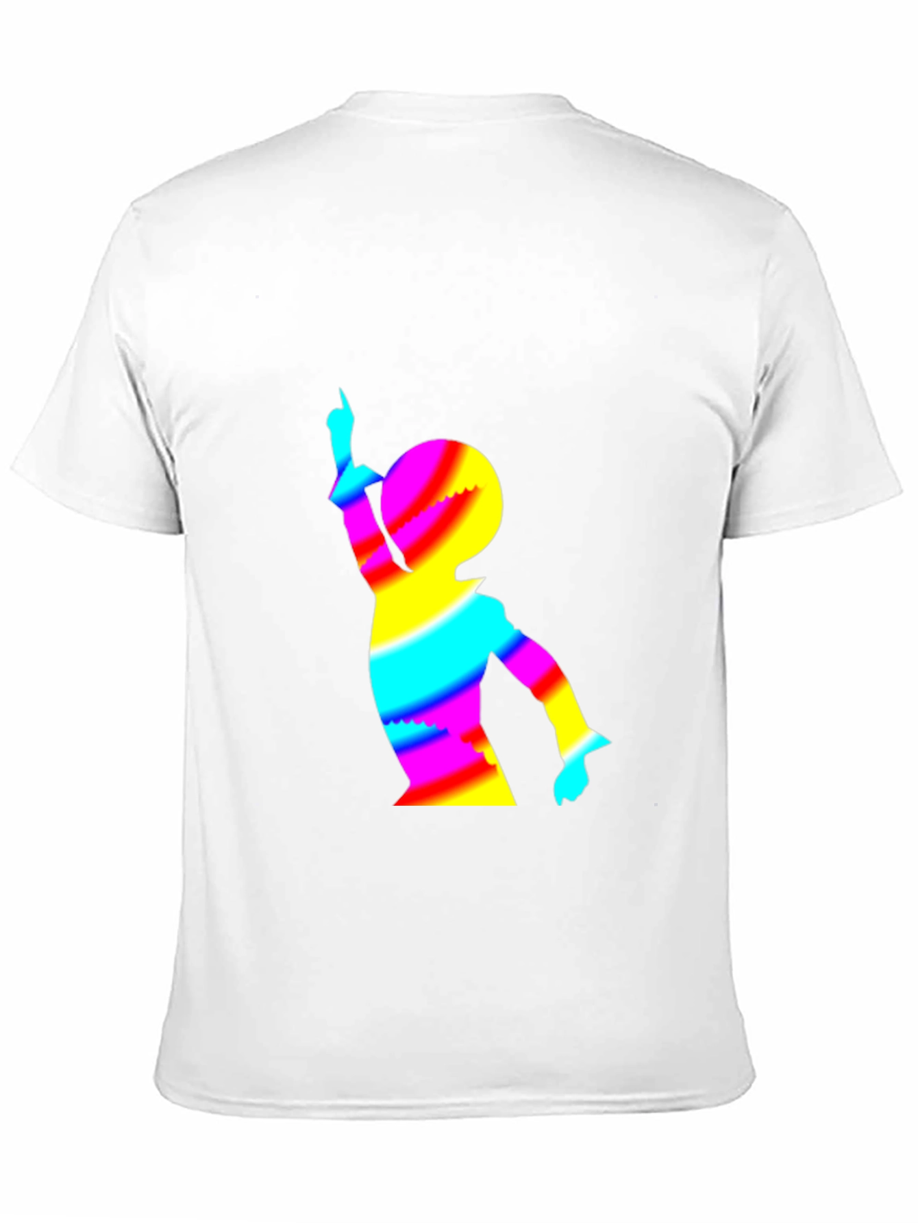 Black Retro Rainbow Silhouette Tee view 11