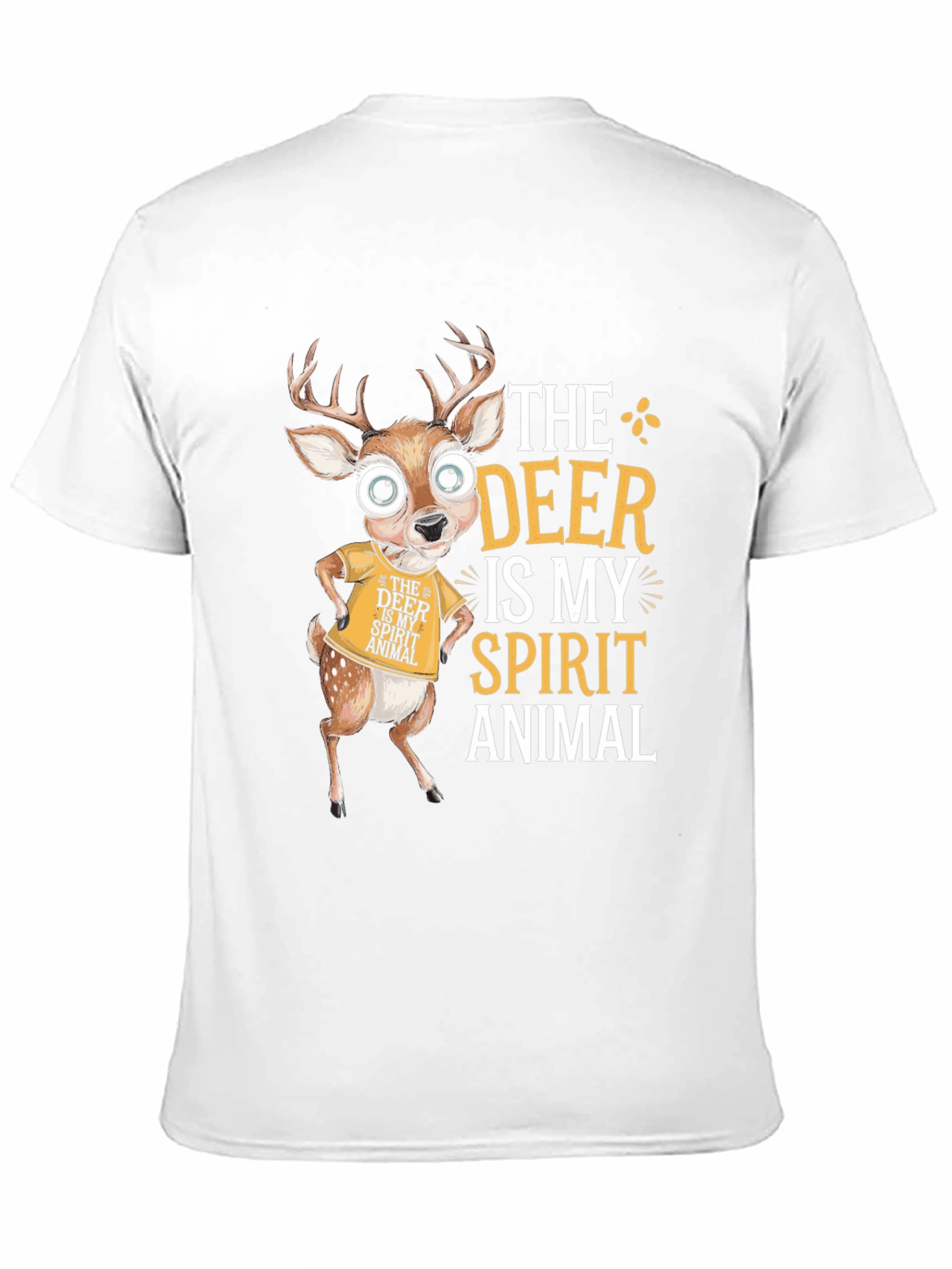 Black Deer Spirit Animal Graphic T-Shirt - Funny Deer Lover Tee view 11