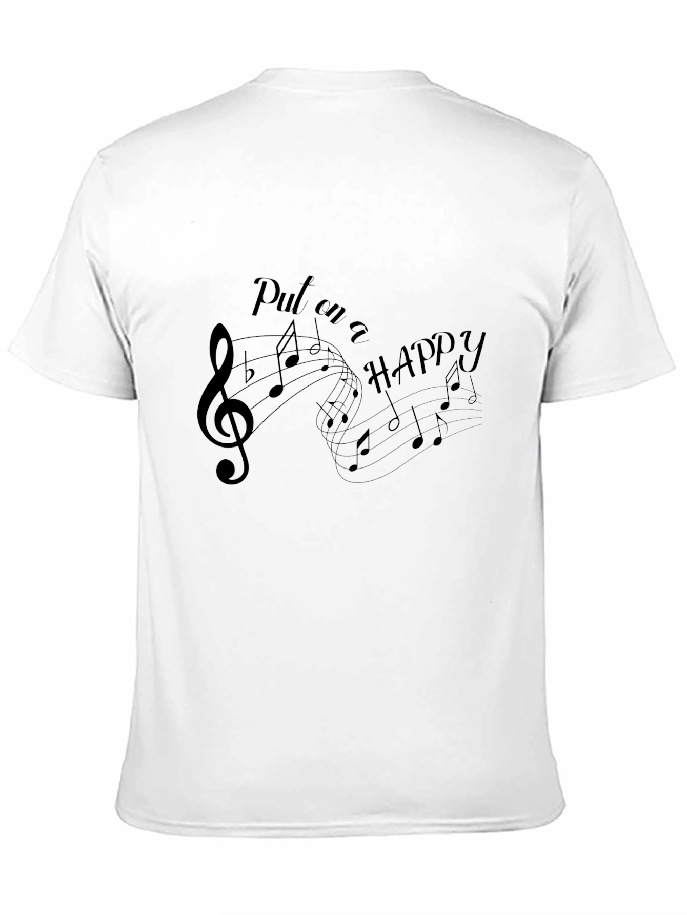 Black Musical Note Graphic T-Shirt - Black view 11