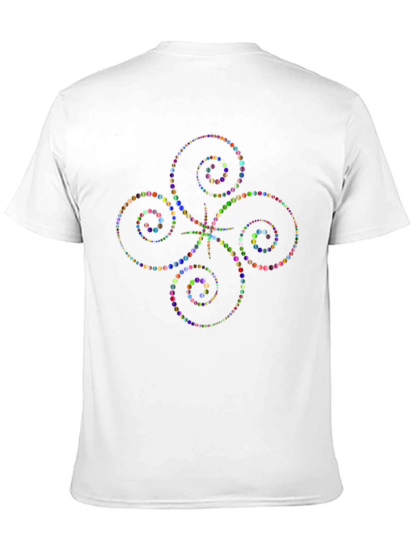 Black Geometric Swirl T-Shirt - Black view 11