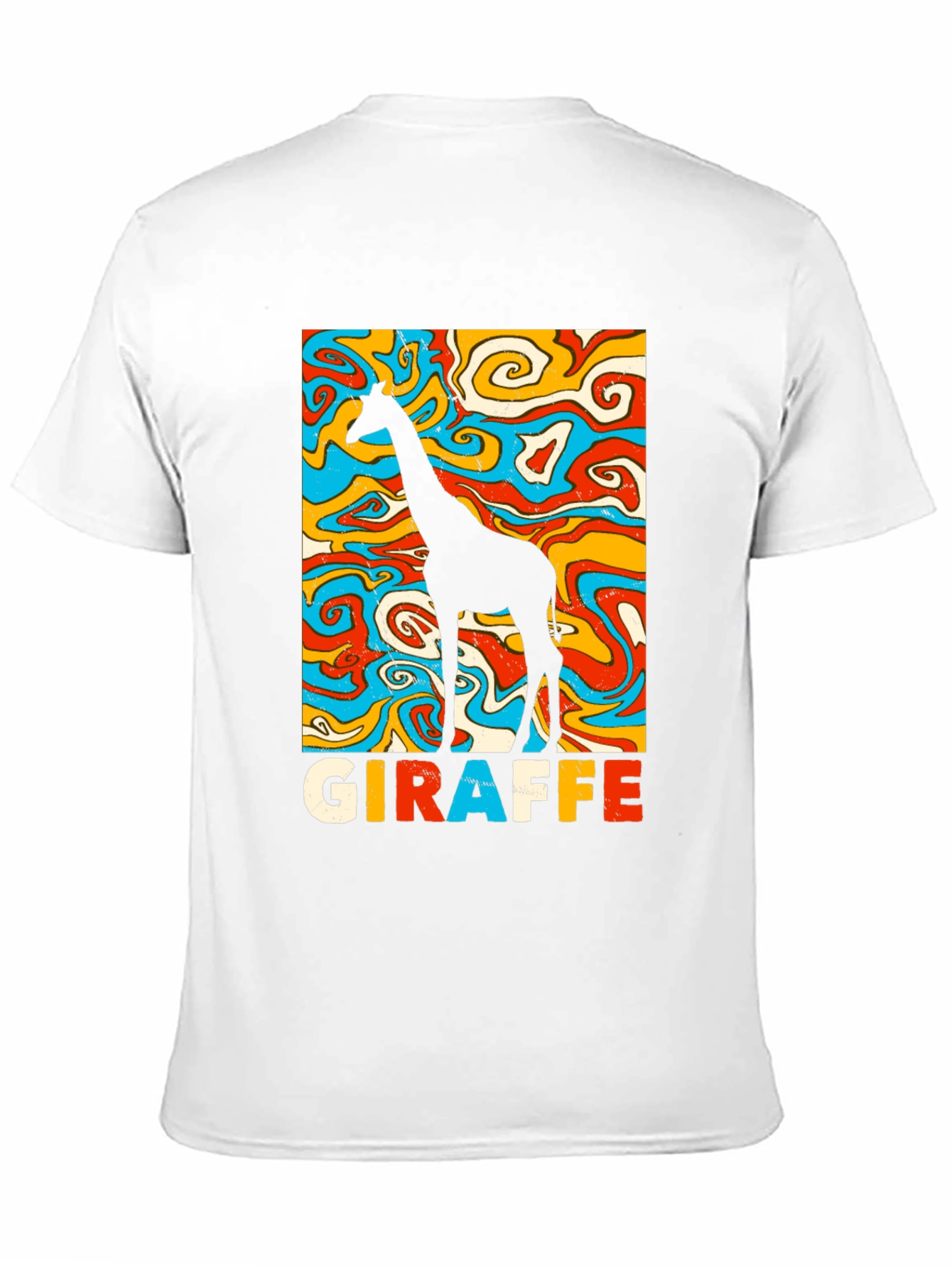 Black Groovy Giraffe Graphic Tee - Retro Style view 11