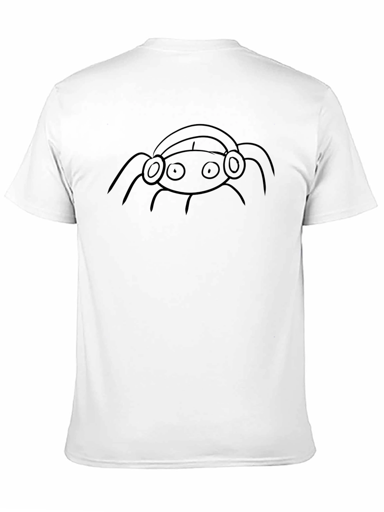 Black Spider DJ Black T-Shirt - Quirky Graphic Tee view 11