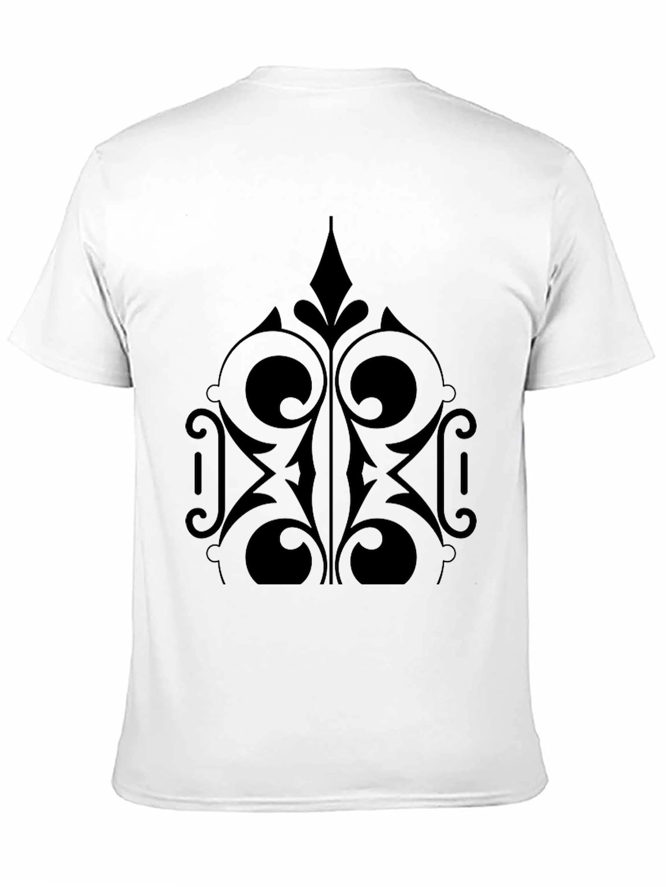 Black Ornate Black Graphic Tee view 11