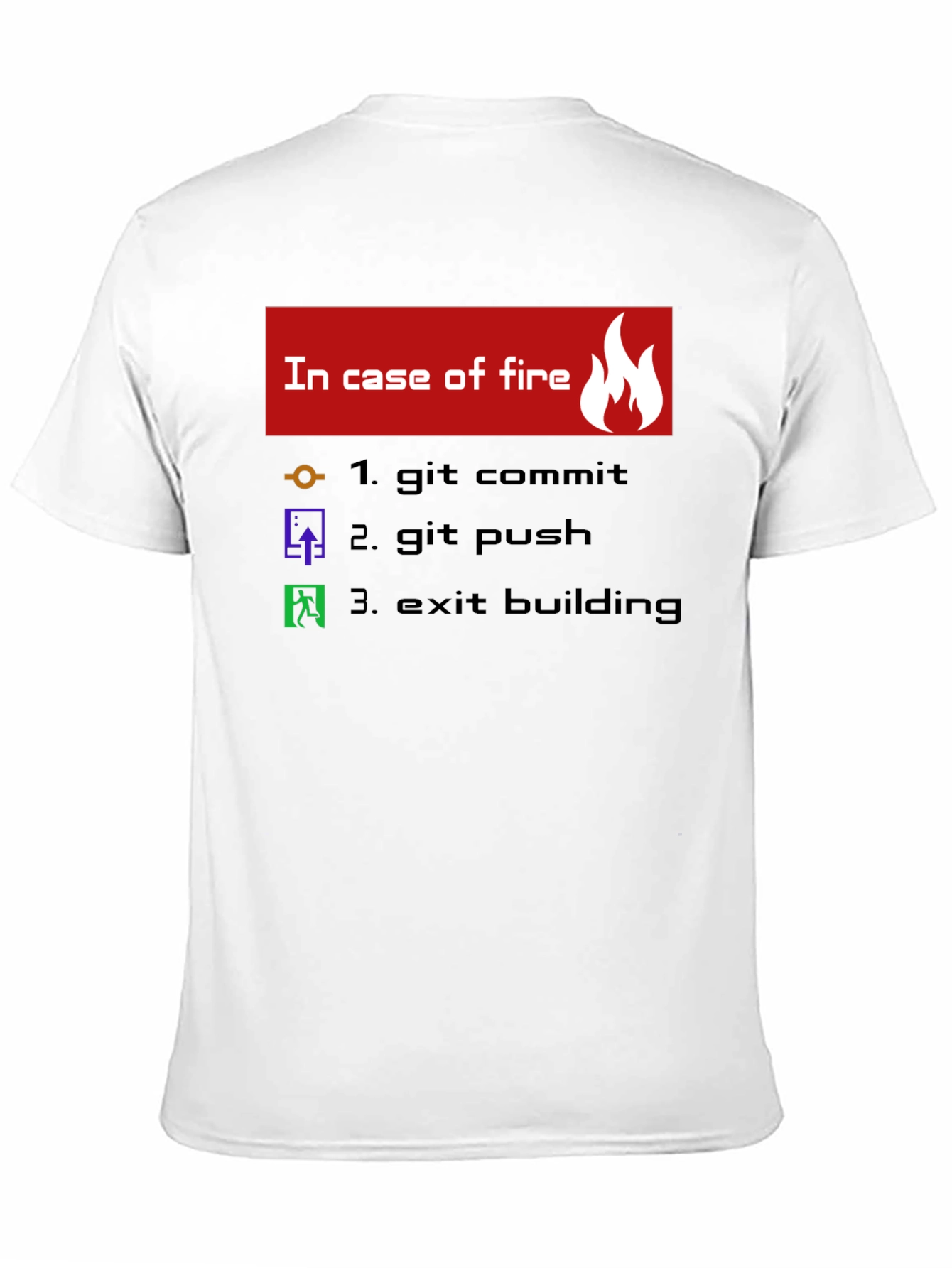 Black Funny Programmer T-Shirt - In Case of Fire view 11