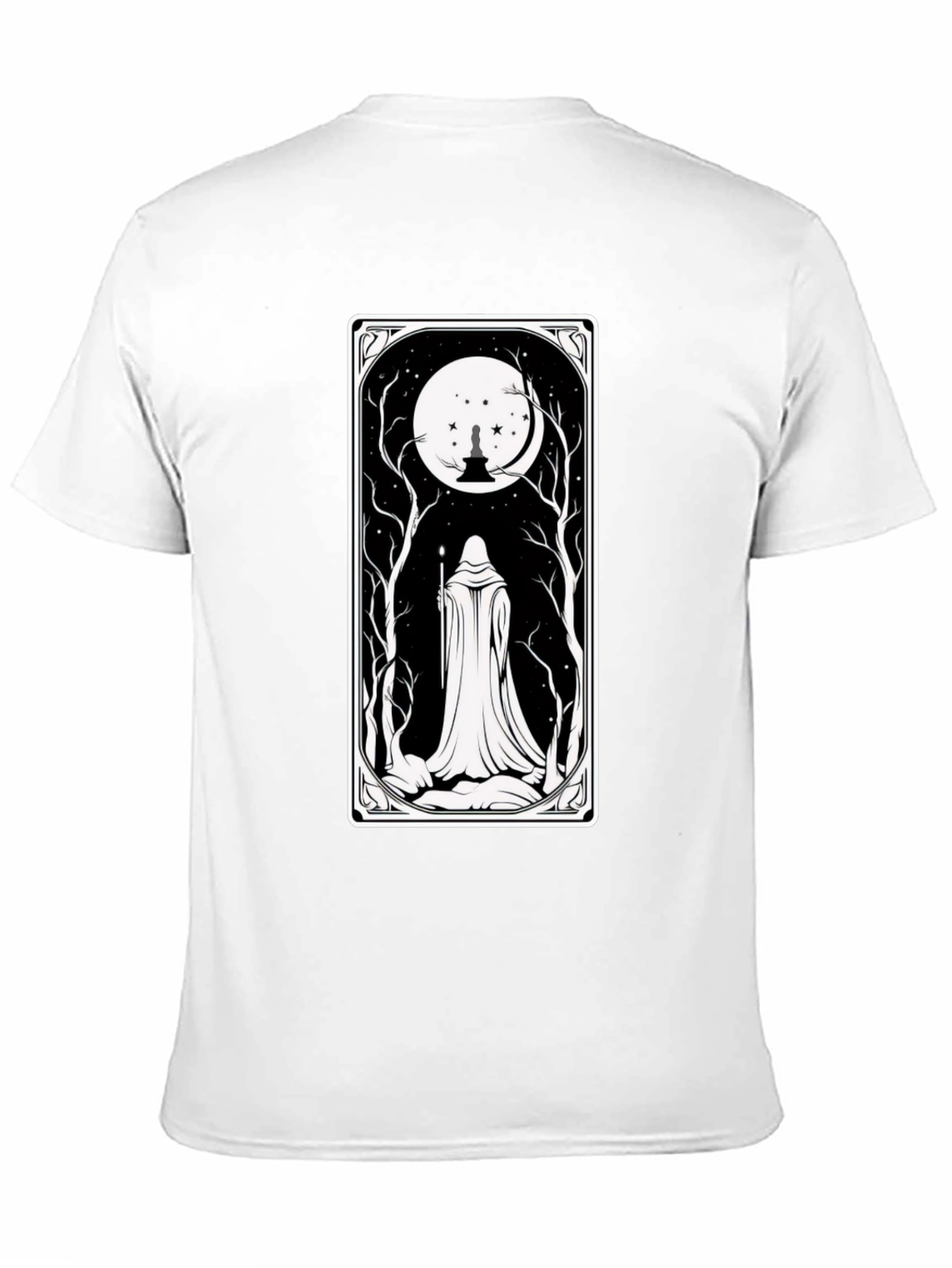 Black Mystic Night Tarot Card T-Shirt view 11