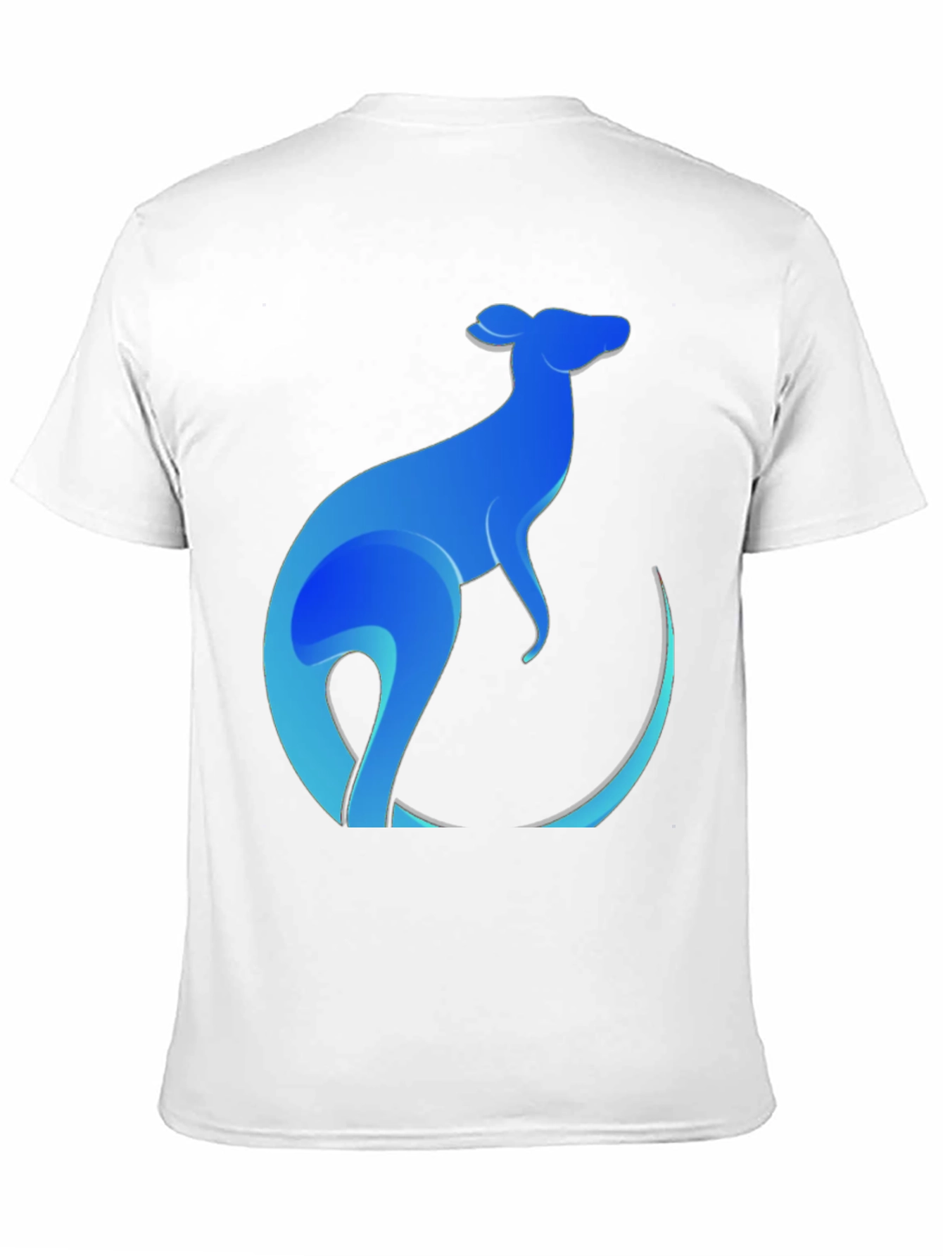 Black Blue Kangaroo Graphic Tee - Men's Black T-Shirt view 11